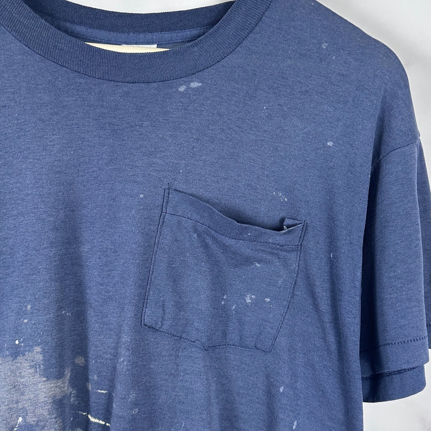 Vintage Thrashed Blue Pocket Tee