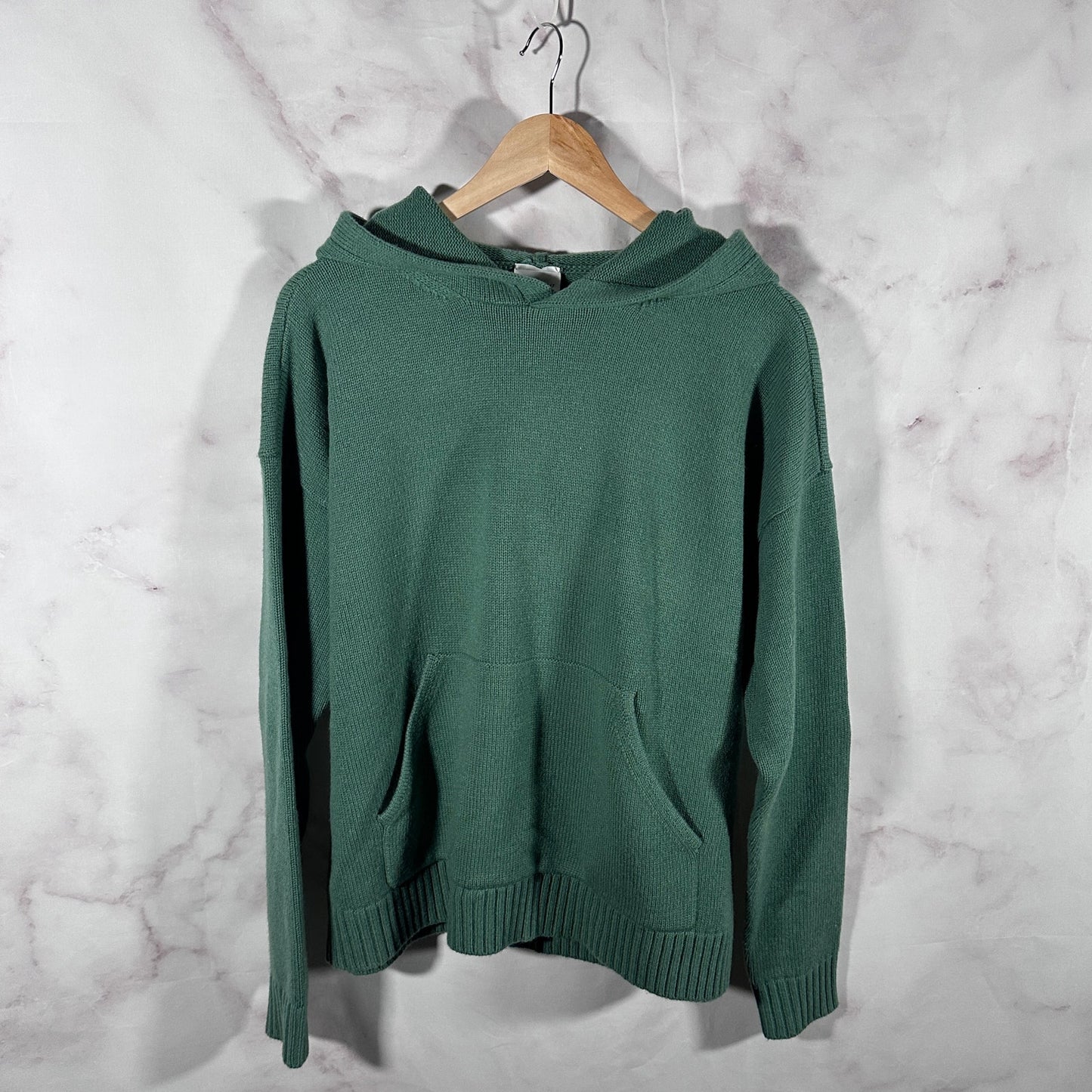 Hidden NY Green Cashmere Knit Hoodie