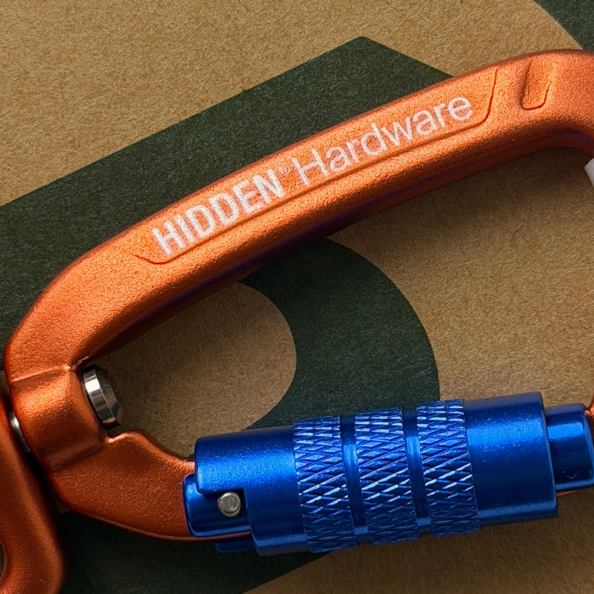Hidden NY Orange Locking Carabiner