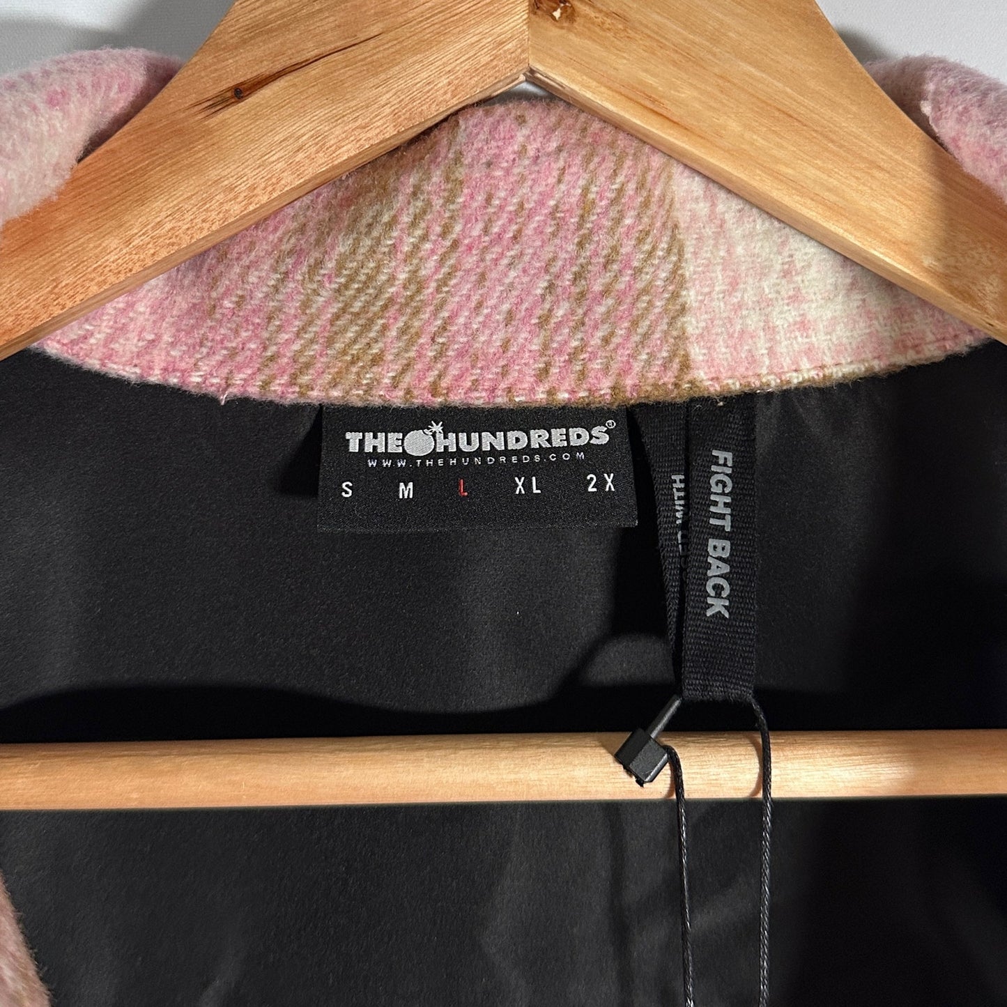 The Hundreds Pink/Brown Don Plaid Woven Flannel Overshirt