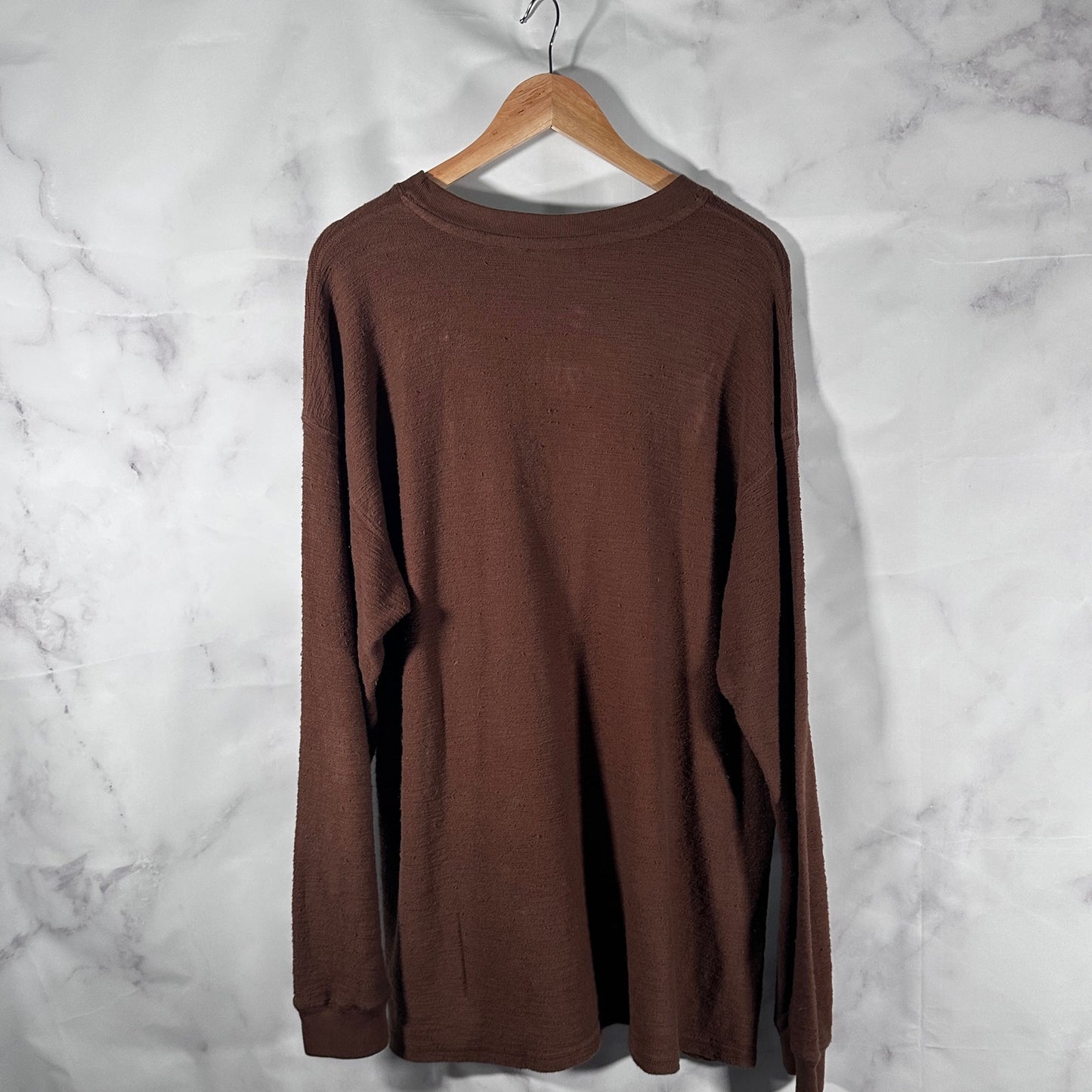 Hidden NY Brown Slub Henley Longsleeve