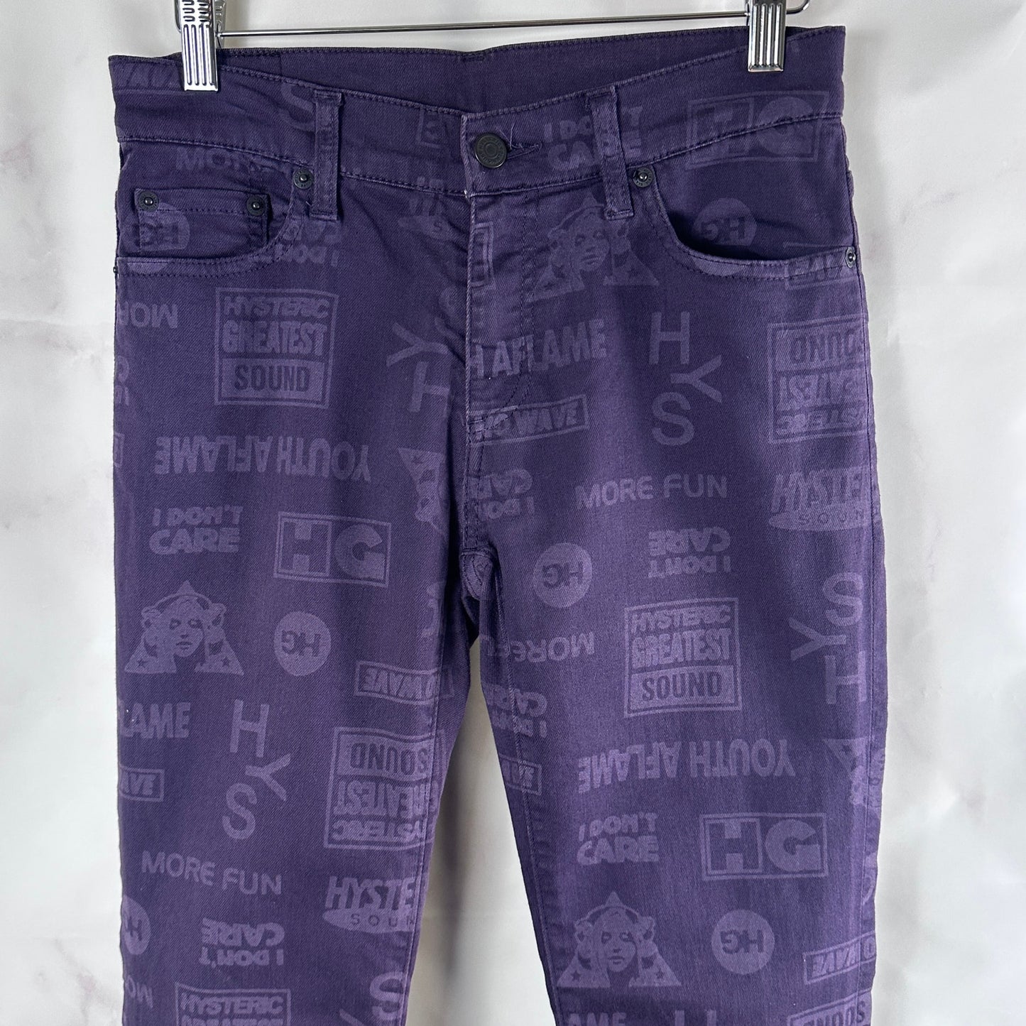 Hysteric Glamour Purple All-Over Print Pants