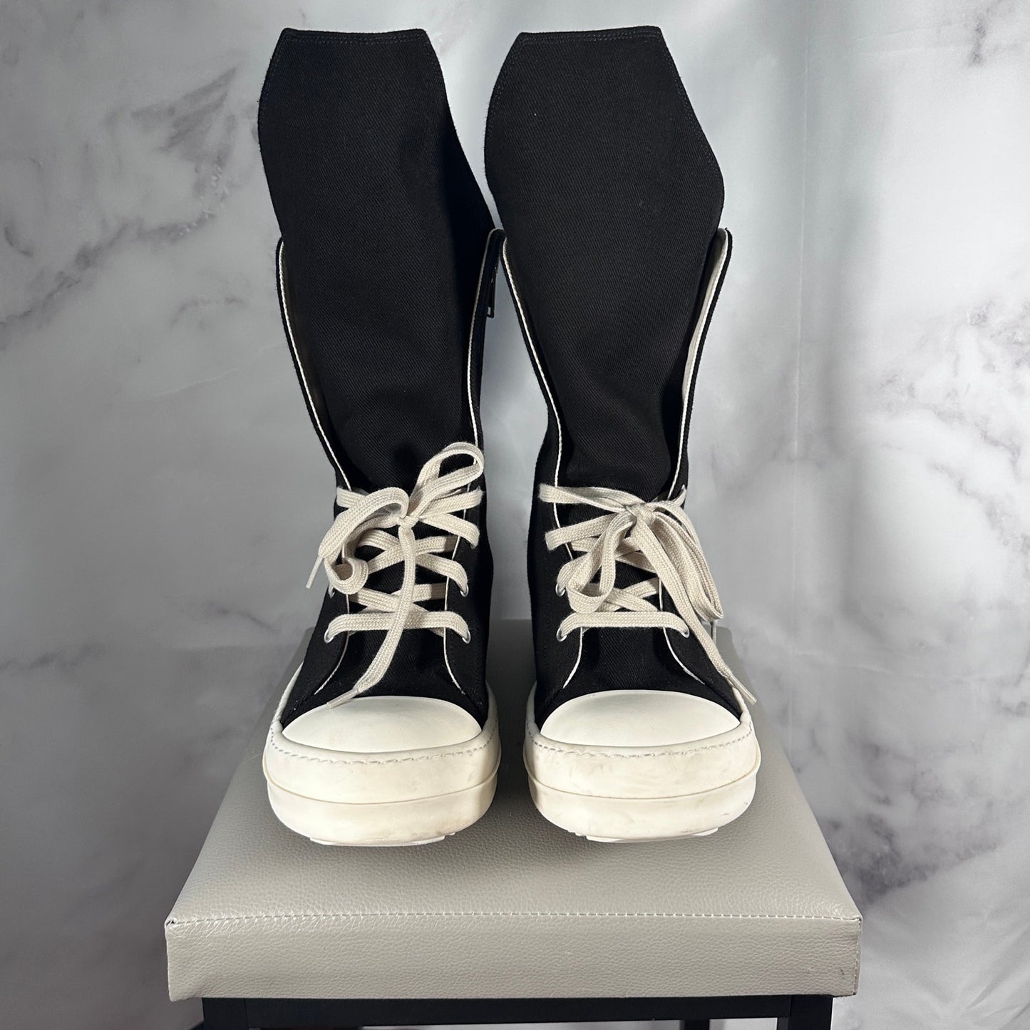 Rick Owens DRKSHDW Boot Sneak Ramone Black/Milk