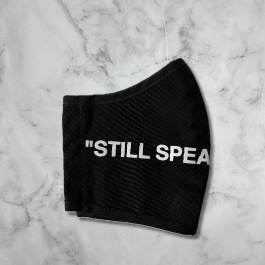 Virgil Abloh MOCA "Still Speaks Loudly" Black Facemask