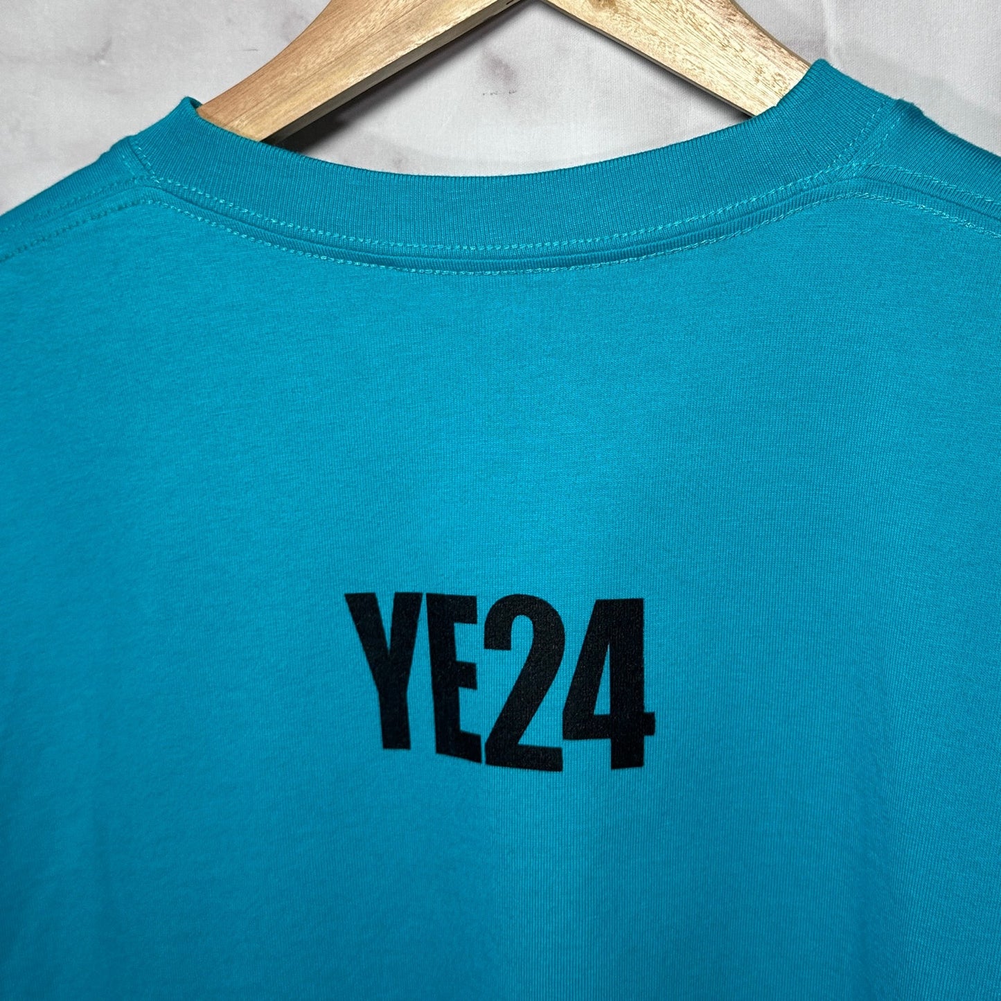 Balenciaga 1 of 1 YE24 Embroidered Blue Logo Tee