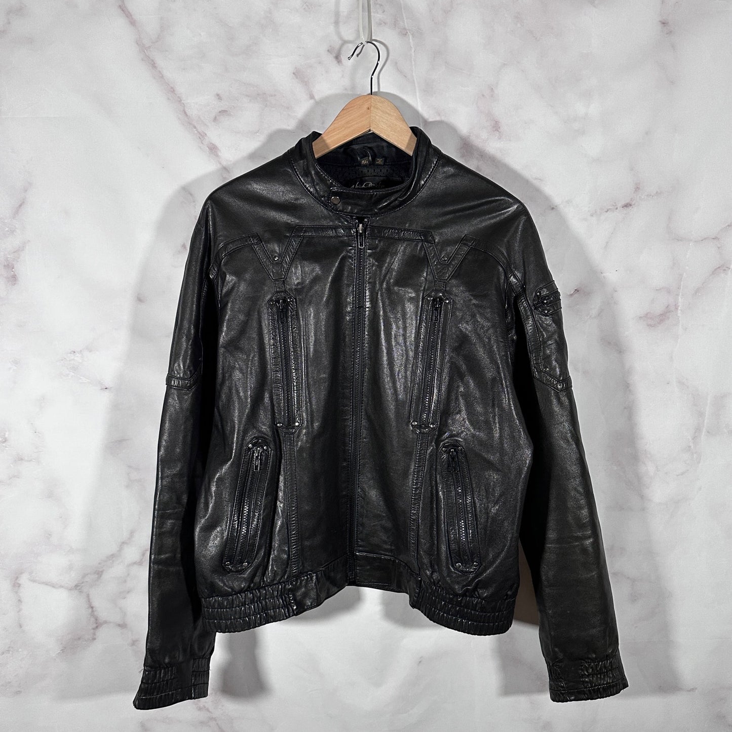 Hein Gericke Harley Davidson Black Leather Biker Jacket