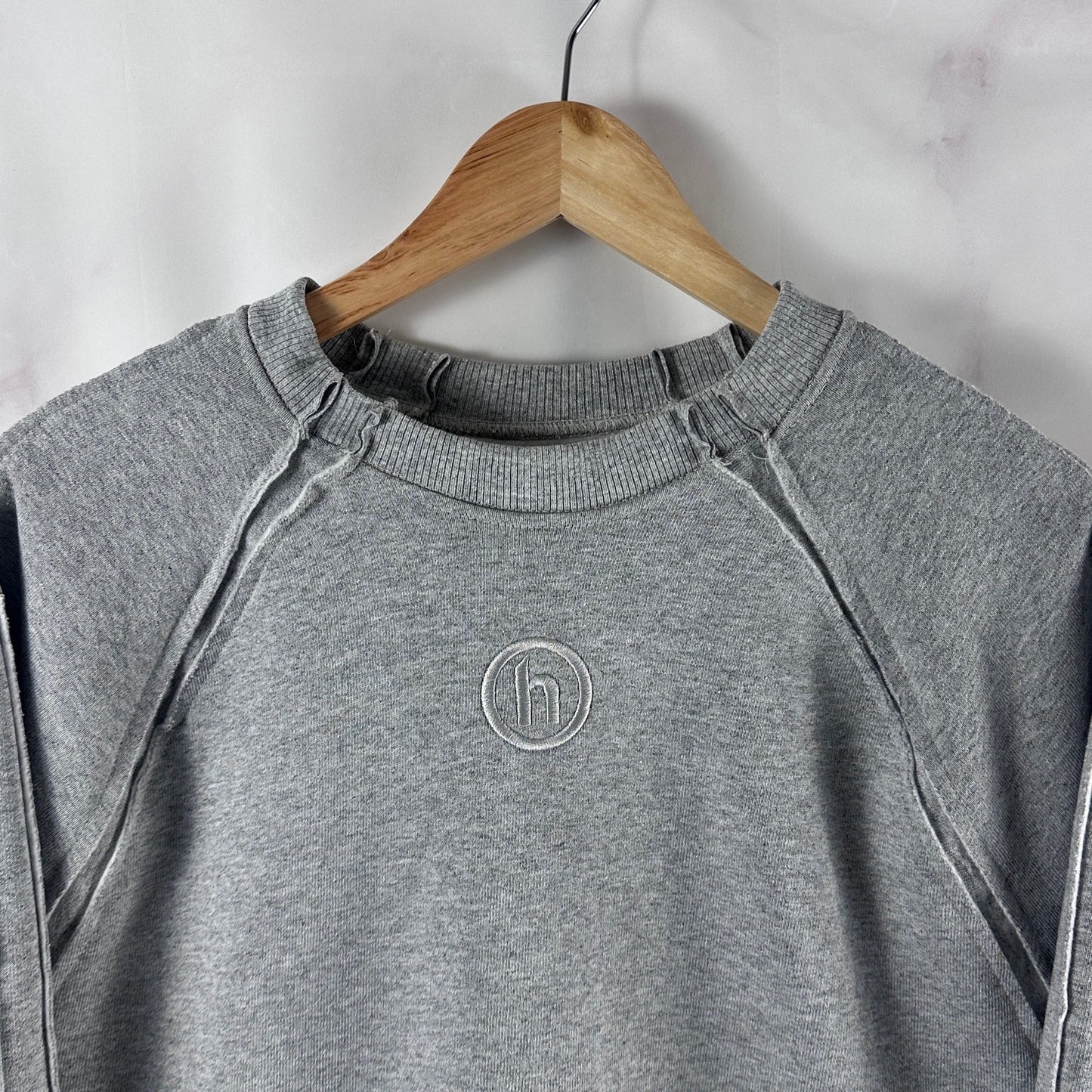 Hidden NY x Annie Grey Panelled Raglan Crewneck Sweatshirt