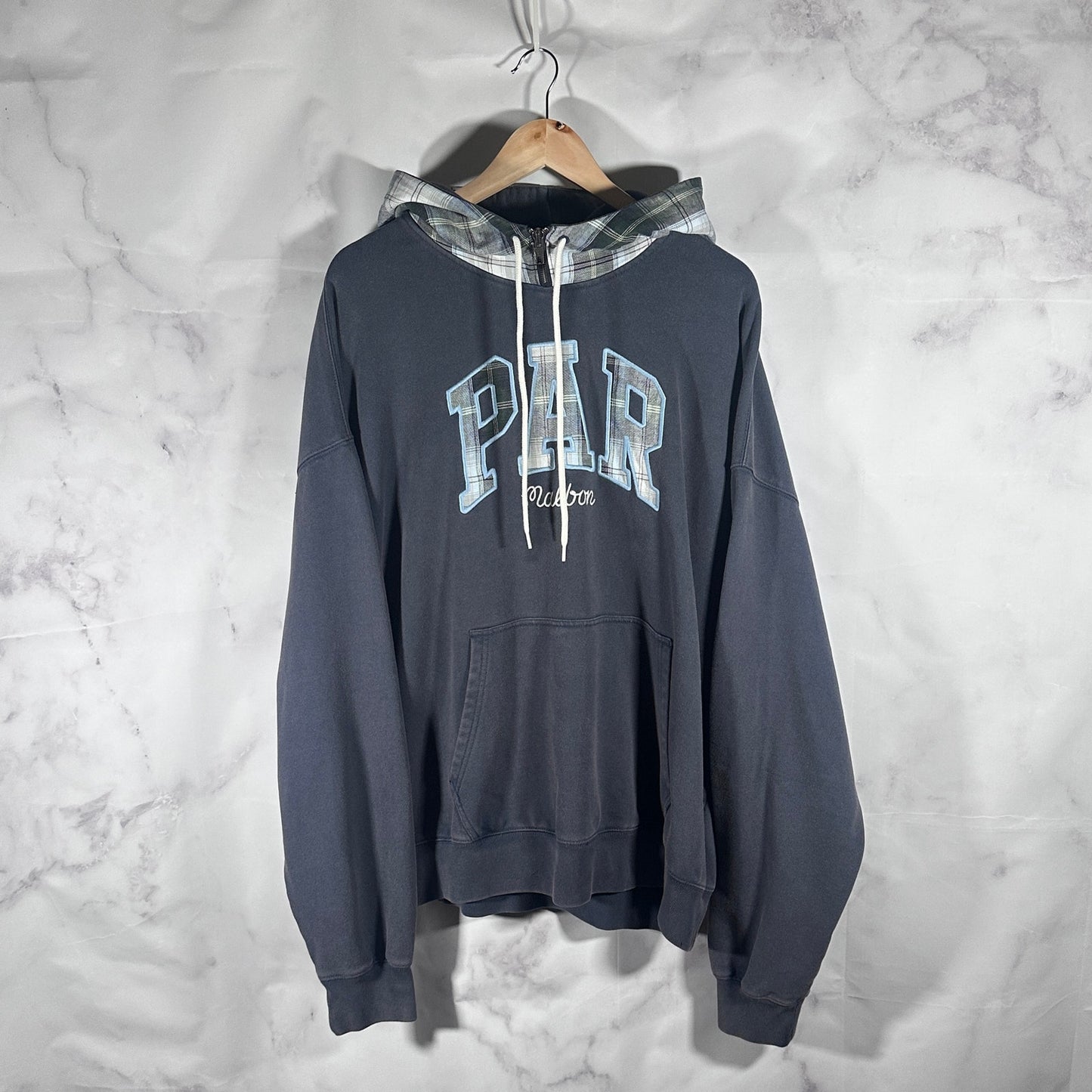 Malbon x Gap Heavyweight French Terry Blue Logo Hoodie