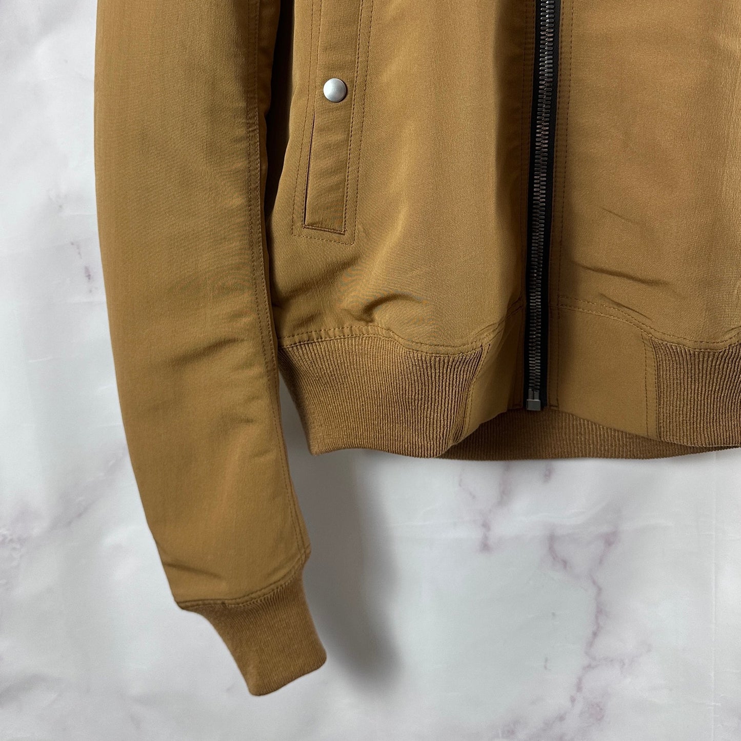 Rick Owens S/S21 Phlegethon Honey/Throat Flight Bomber Jacket