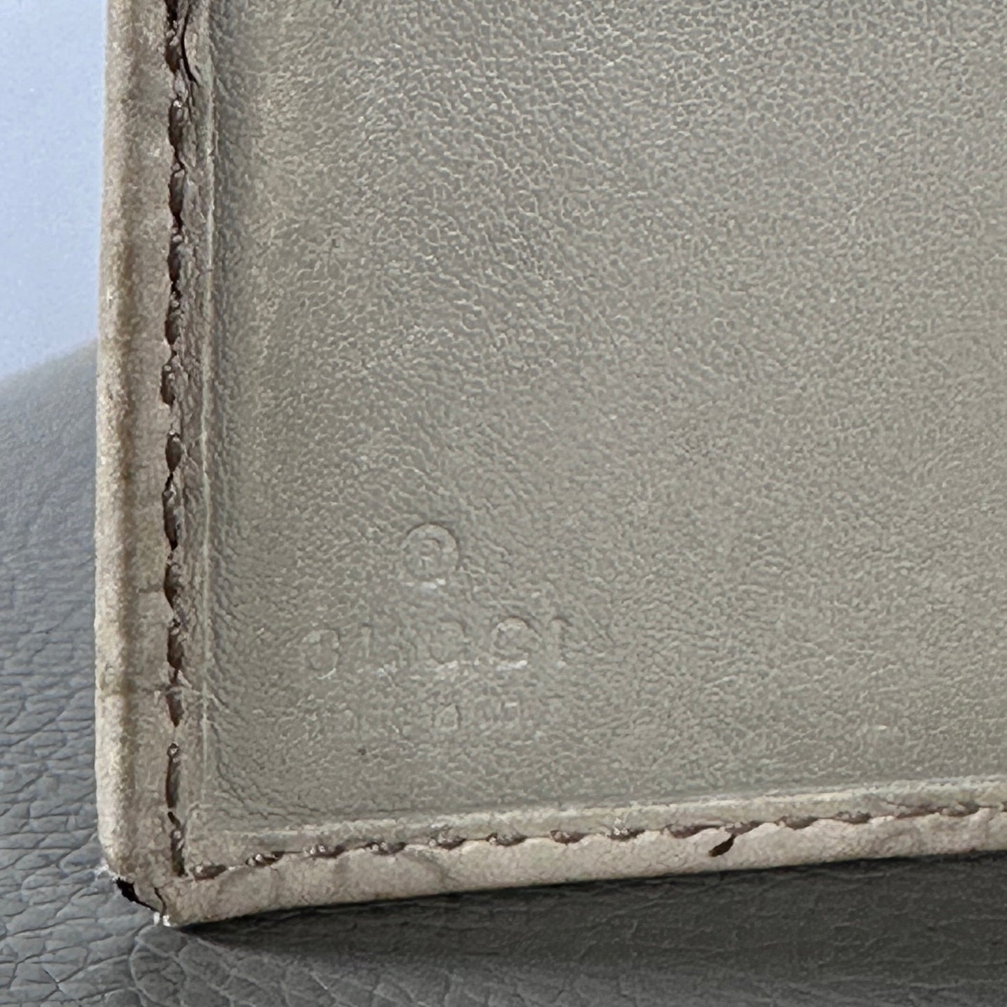 Gucci Cream Bifold Monogram Button Wallet