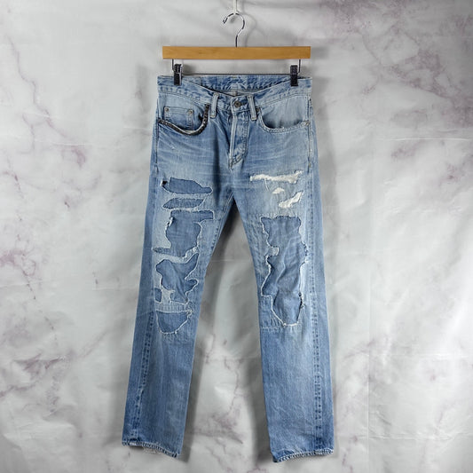 Hysteric Glamour Selvedge Repaired Light Wash Denim