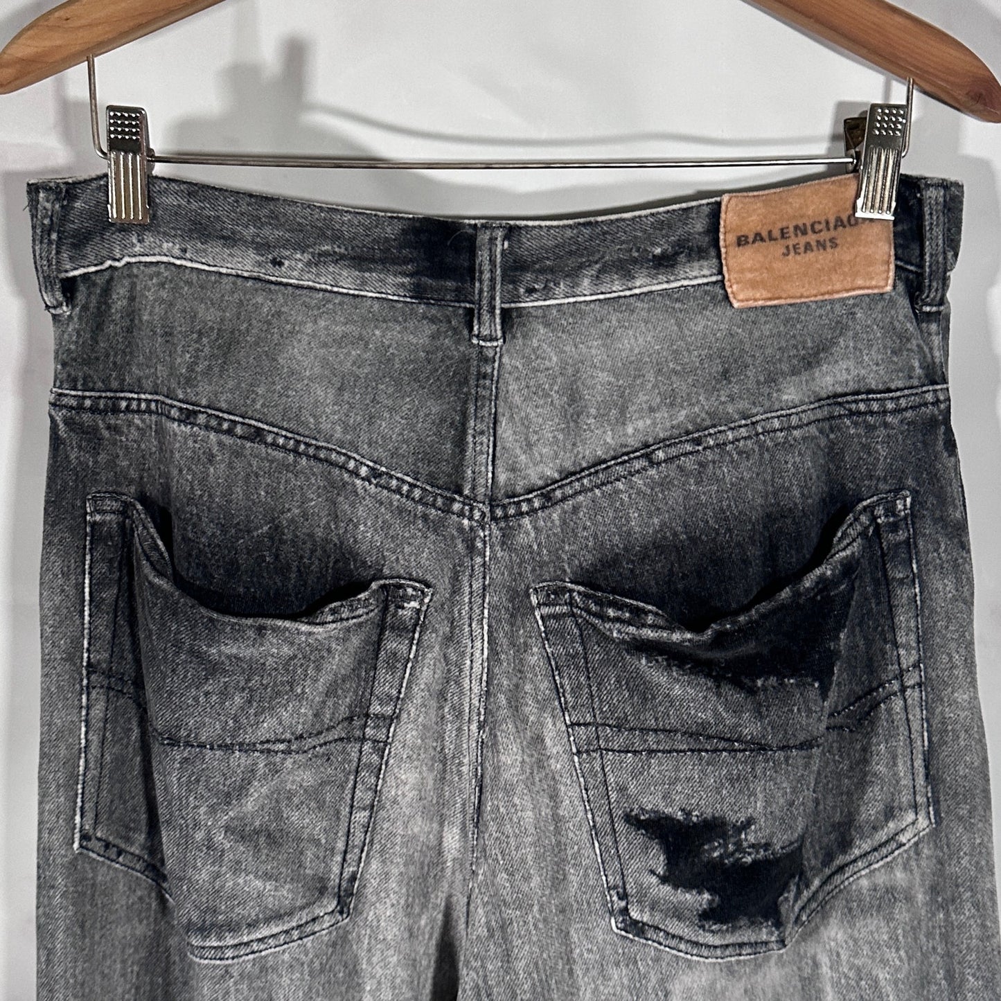 Balenciaga Trompe L’oeil Effect Distressed Grey ‘Denim’