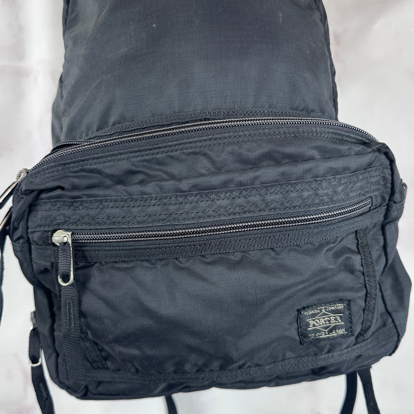 Porter Yoshida & Co. Black 2-Way Packable Tanker Backpack