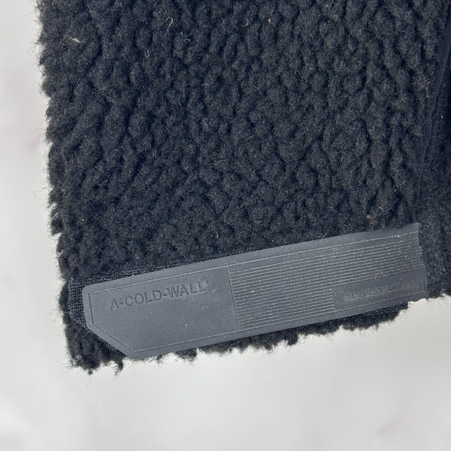 A Cold Wall Black Bias Asymmetrical Pile Fleece