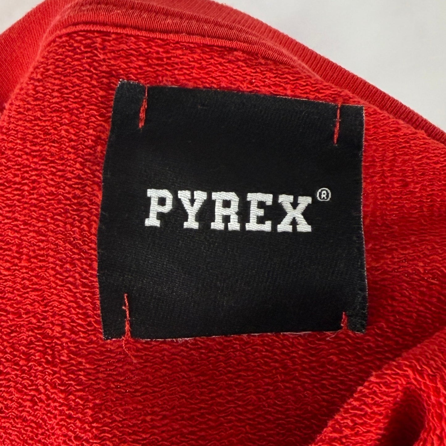 Pyrex Virgil Abloh Red Text Logo Crewneck