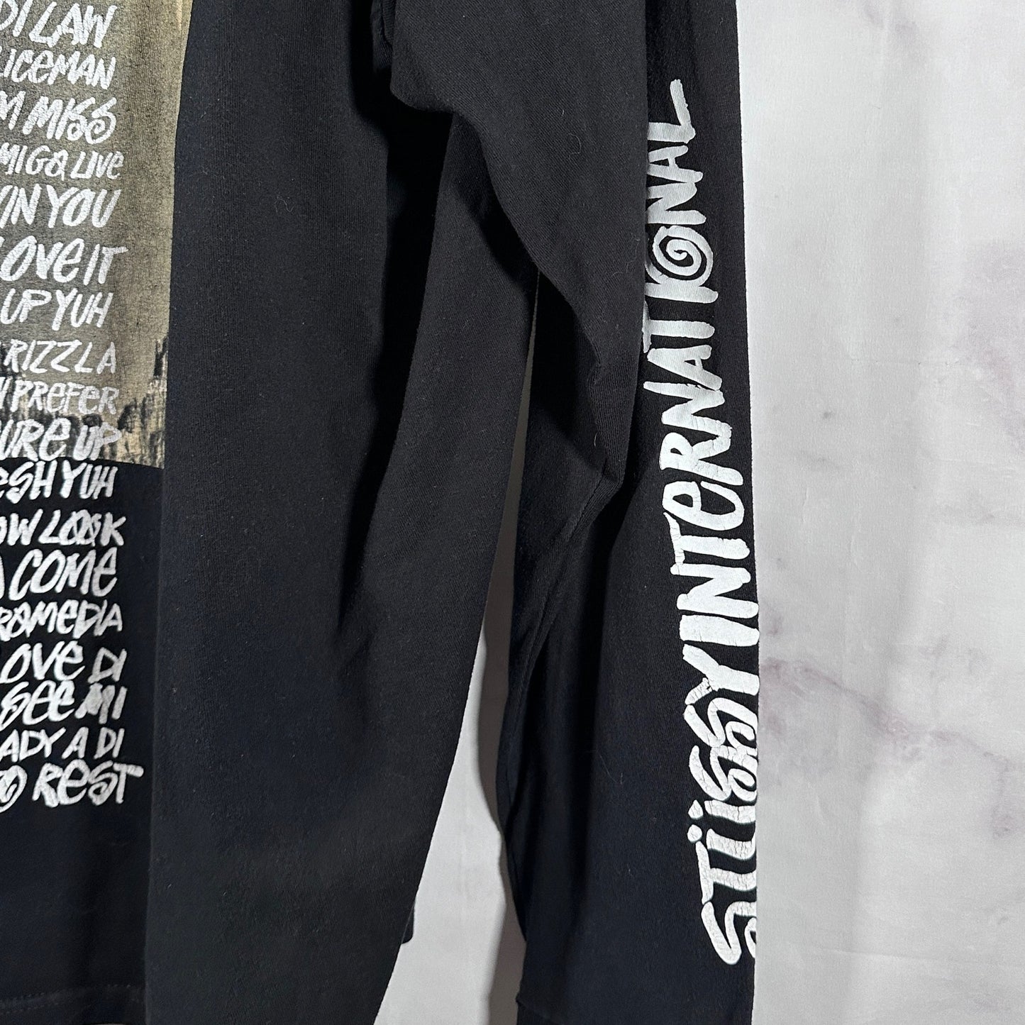 Stussy International Black Photo Text Longsleeve