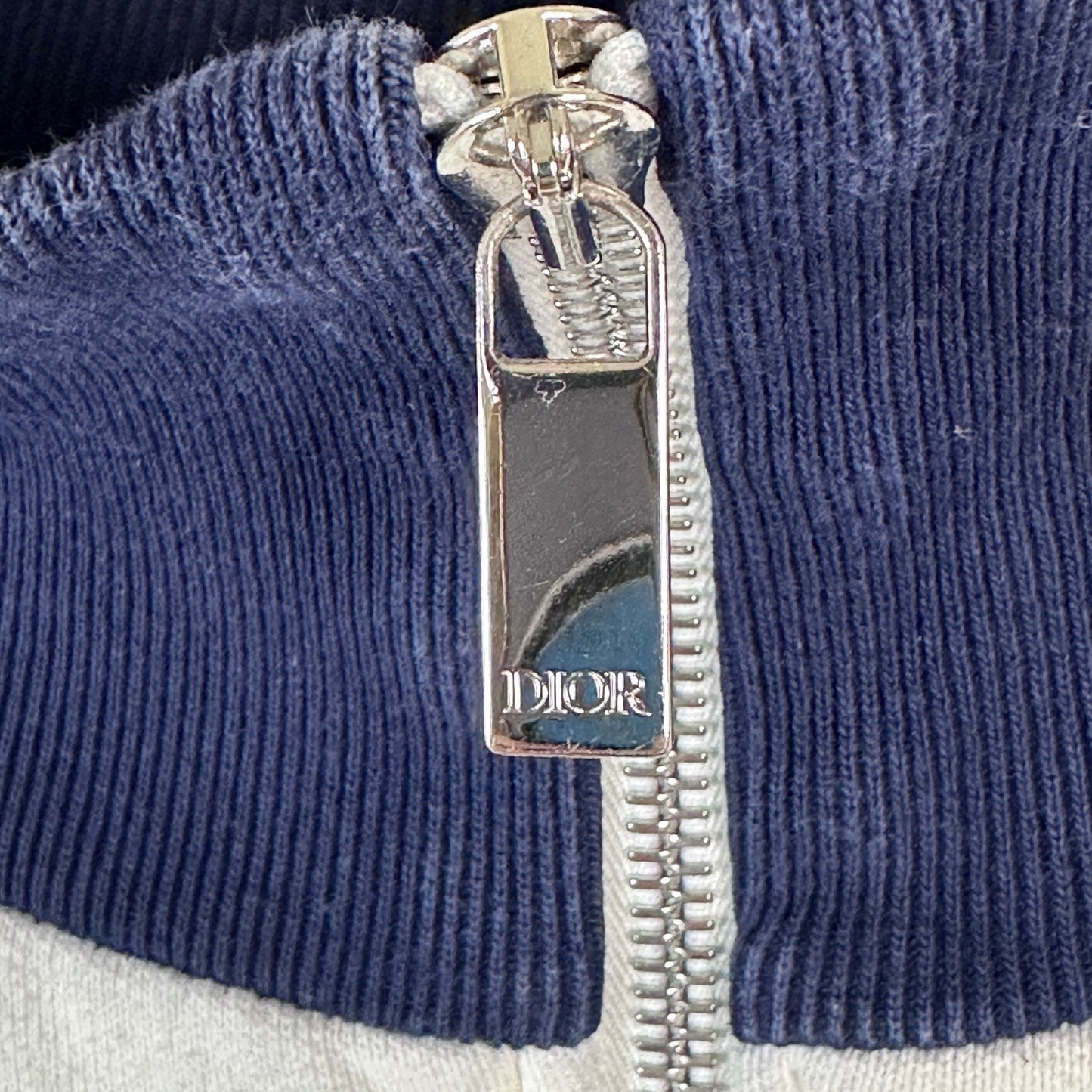 Dior x Kenny Scharf White/Navy Zip-Up Sweatshirt