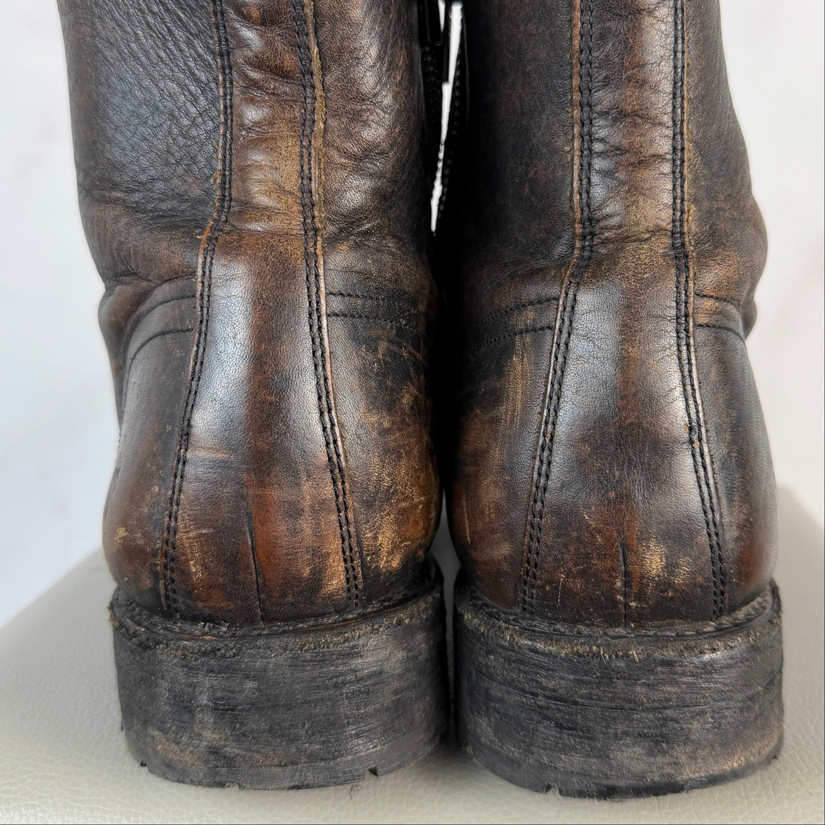 Frye Bowery Brown Leather Lace-Up Boot