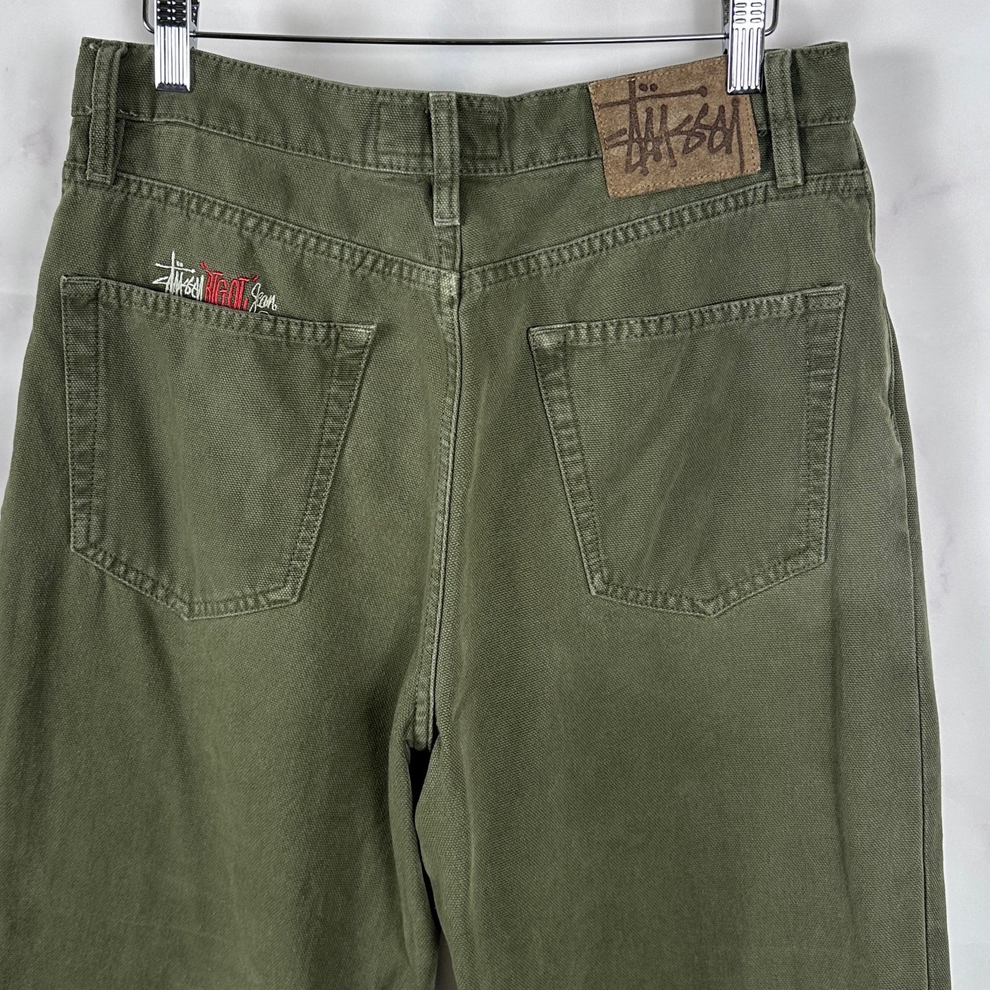 Stussy Big Ol Jean Olive Green Denim