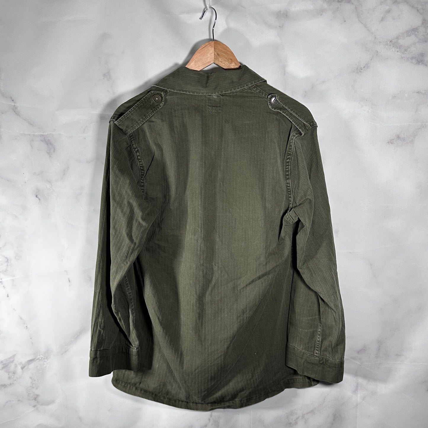 Vintage Dutch Military 1967 Green Combat Shirt