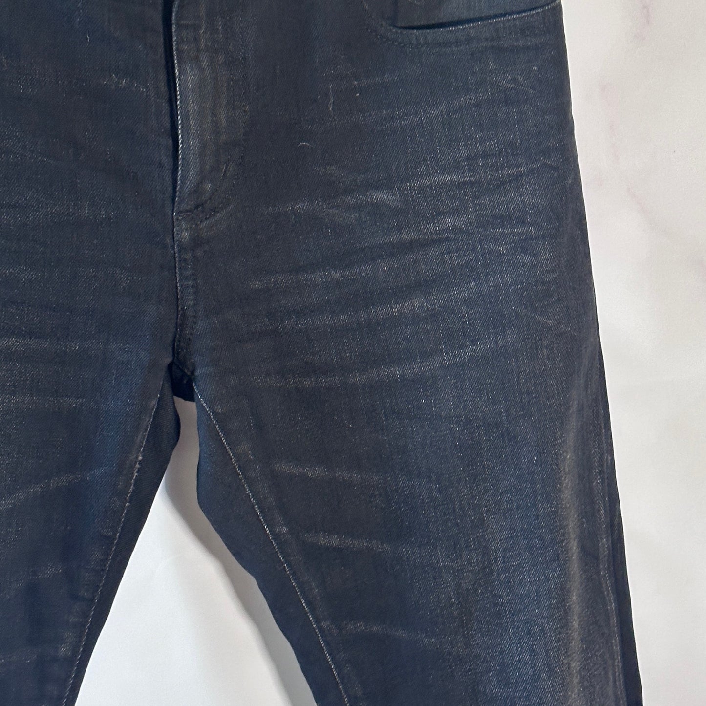 Saint Laurent Paris Hedi D02 M/SK LW Black Denim Jeans