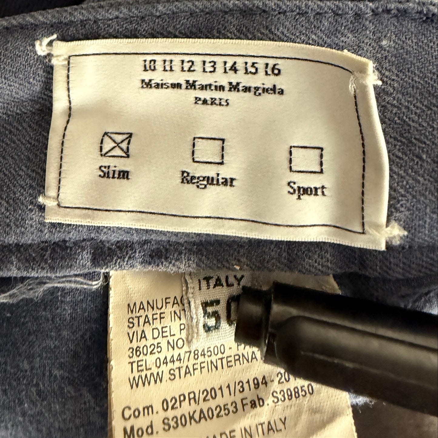 Maison Margiela French Blue Slim Cargo Pants