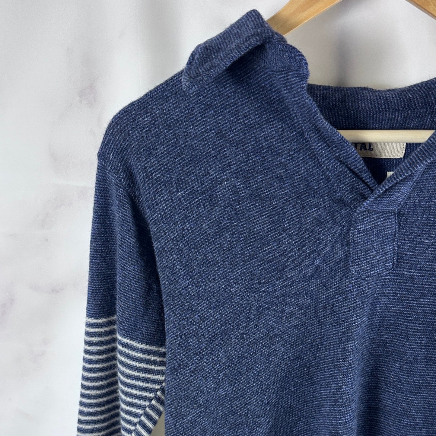 Kapital Blue Knit Longsleeve Polo