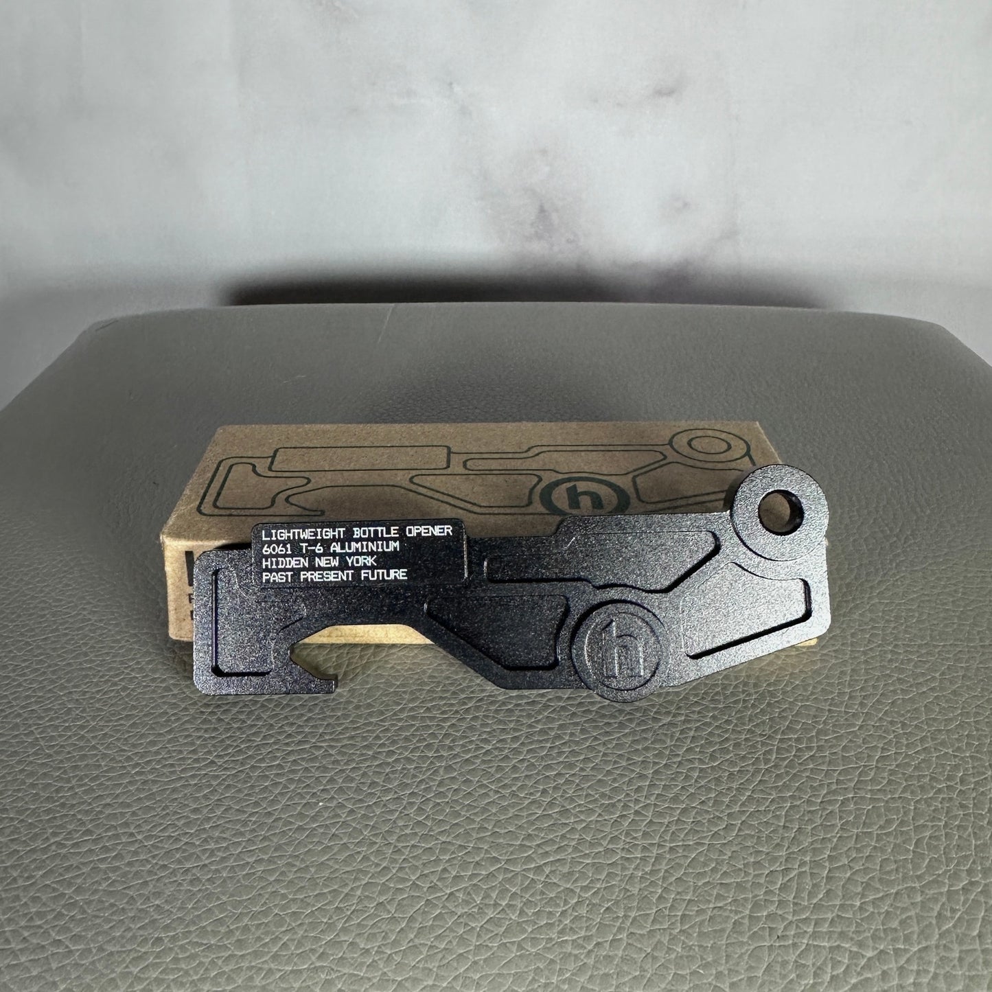 Hidden NY Black Aluminum Bottle Opener