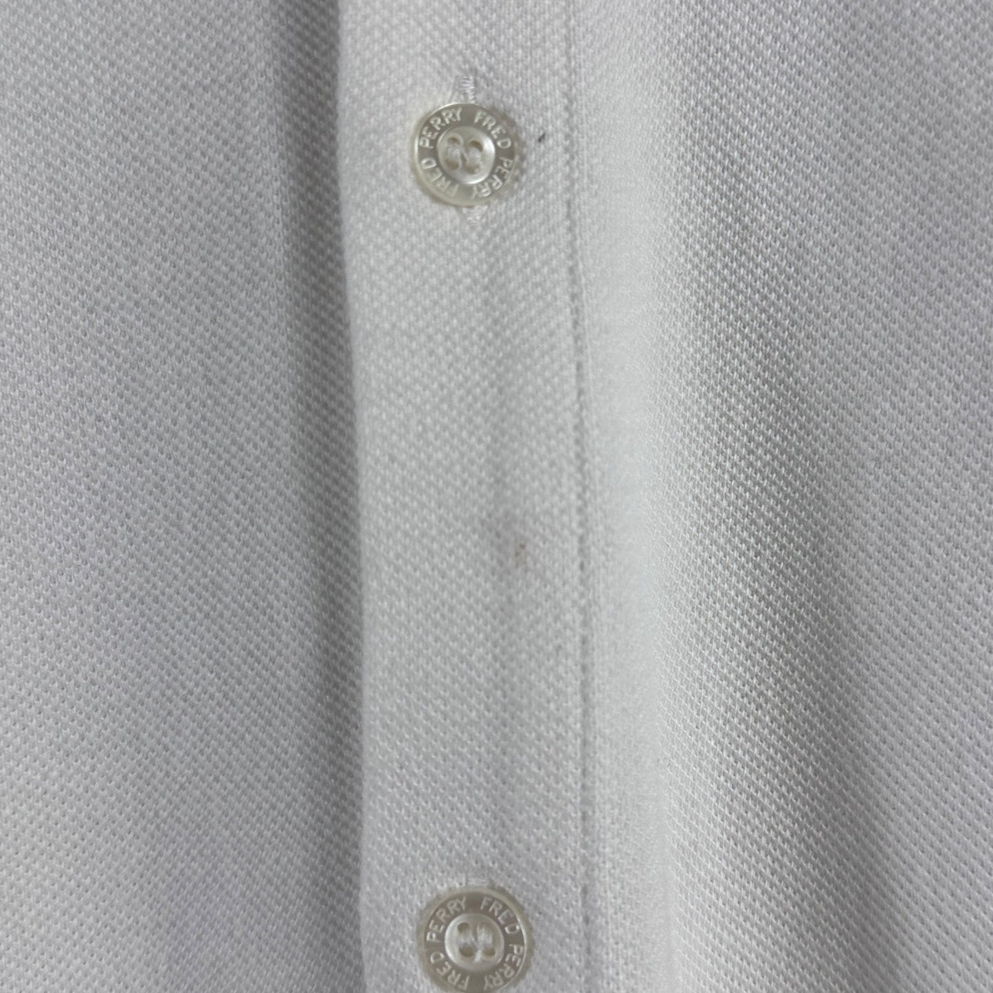 Raf Simons x Fred Perry White Polo Button-Up