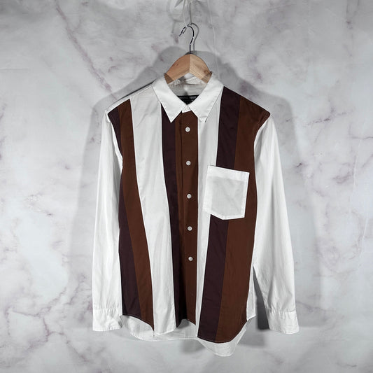 Comme des Garçons Homme Deux Brown Stripe Button Up