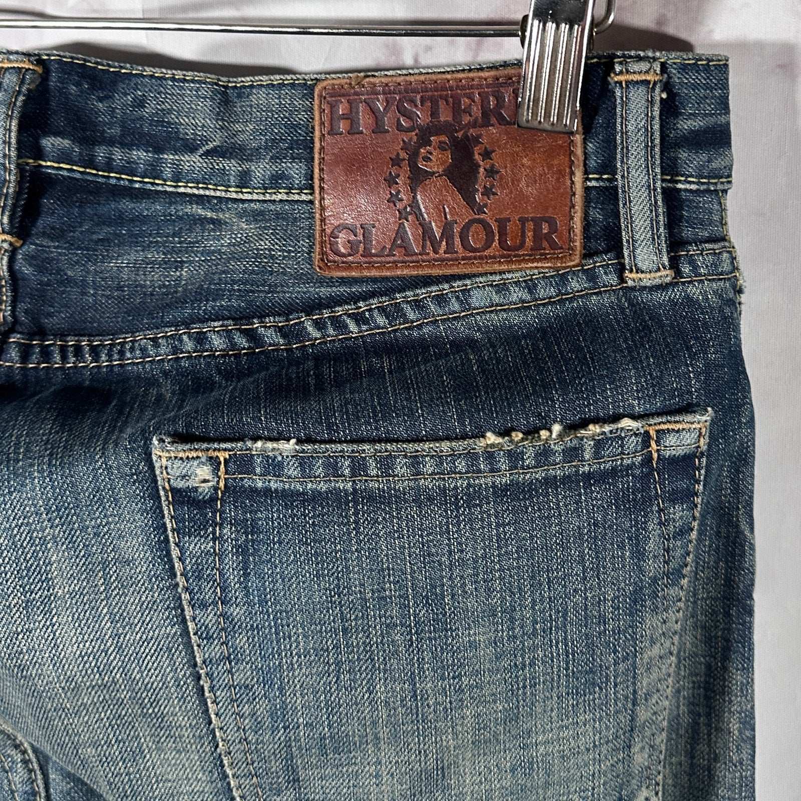 Hysteric Glamour Studded Faded Straight Denim