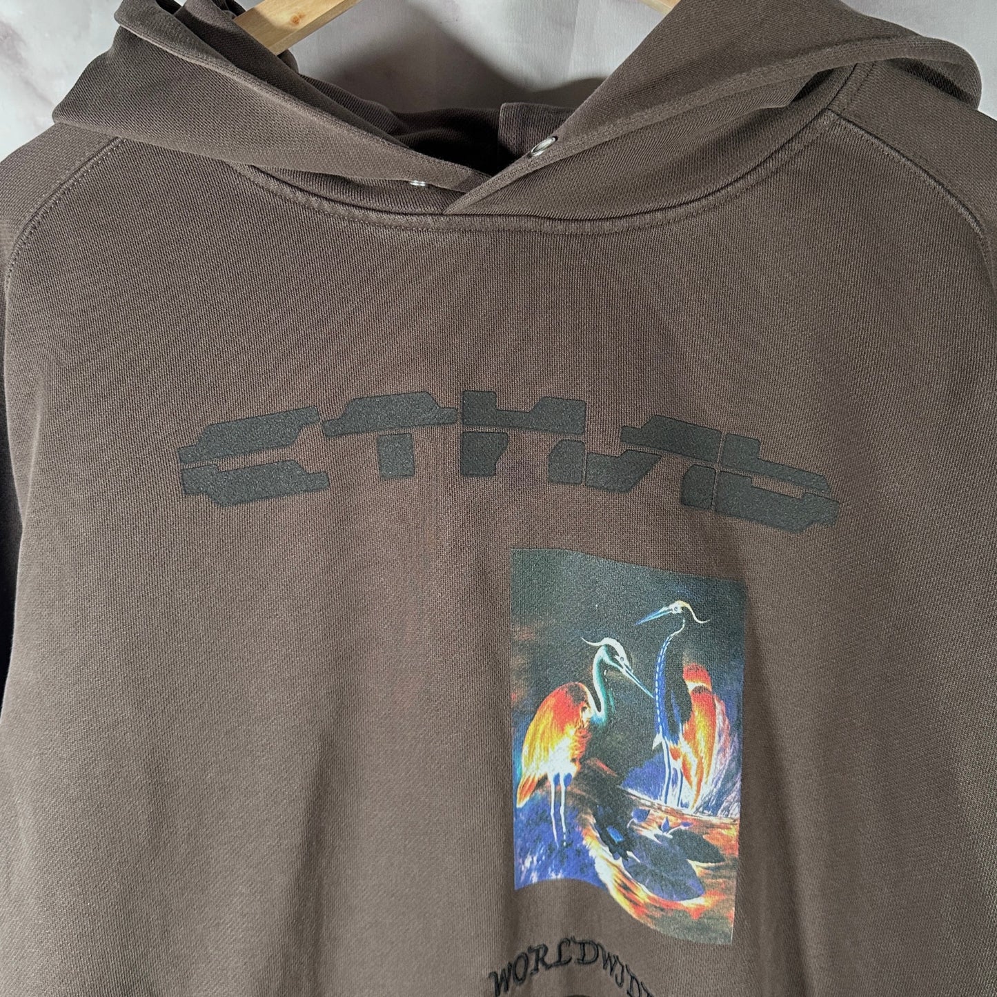 Heron Preston Brown Graphic Hoodie