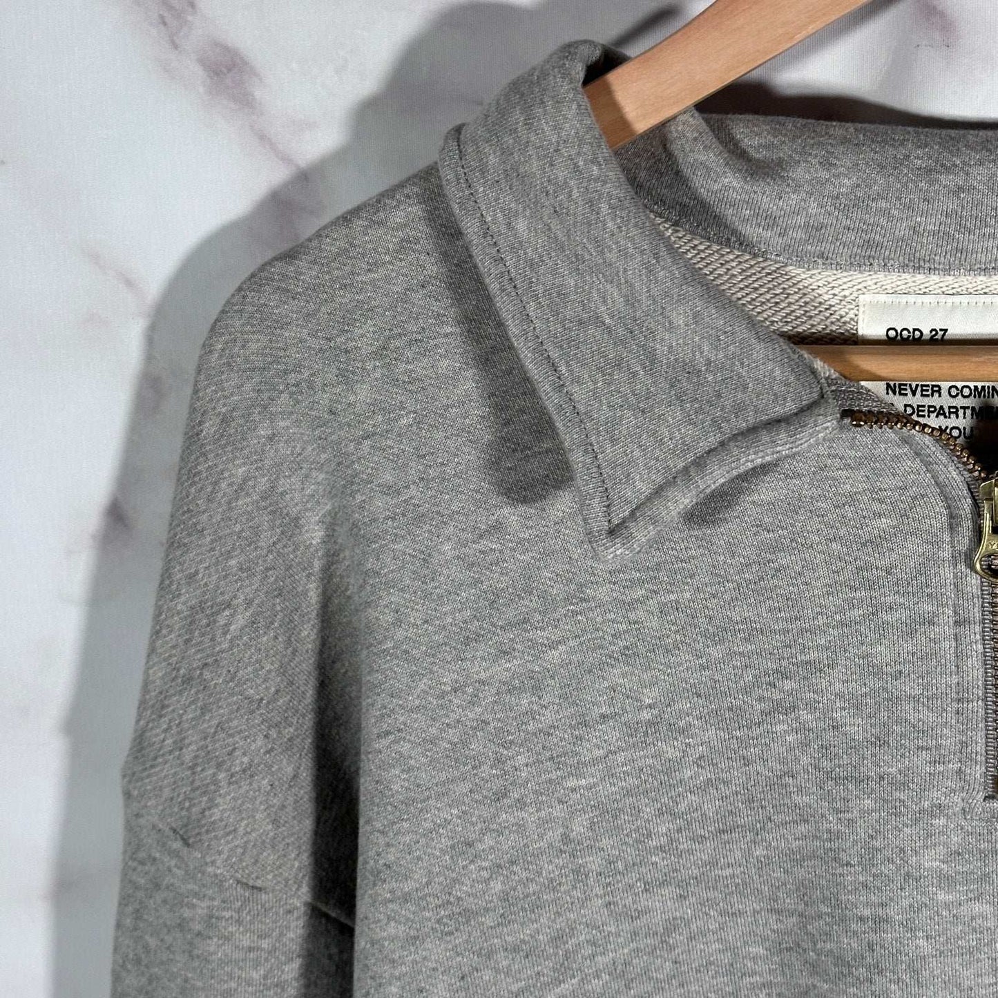 OCD27 Grey Half-Zip Sweatshirt