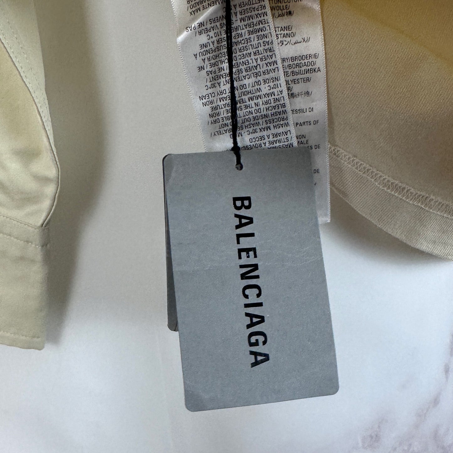 Balenciaga F/W22 Hybrid Layered Cream Longsleeve Shirt