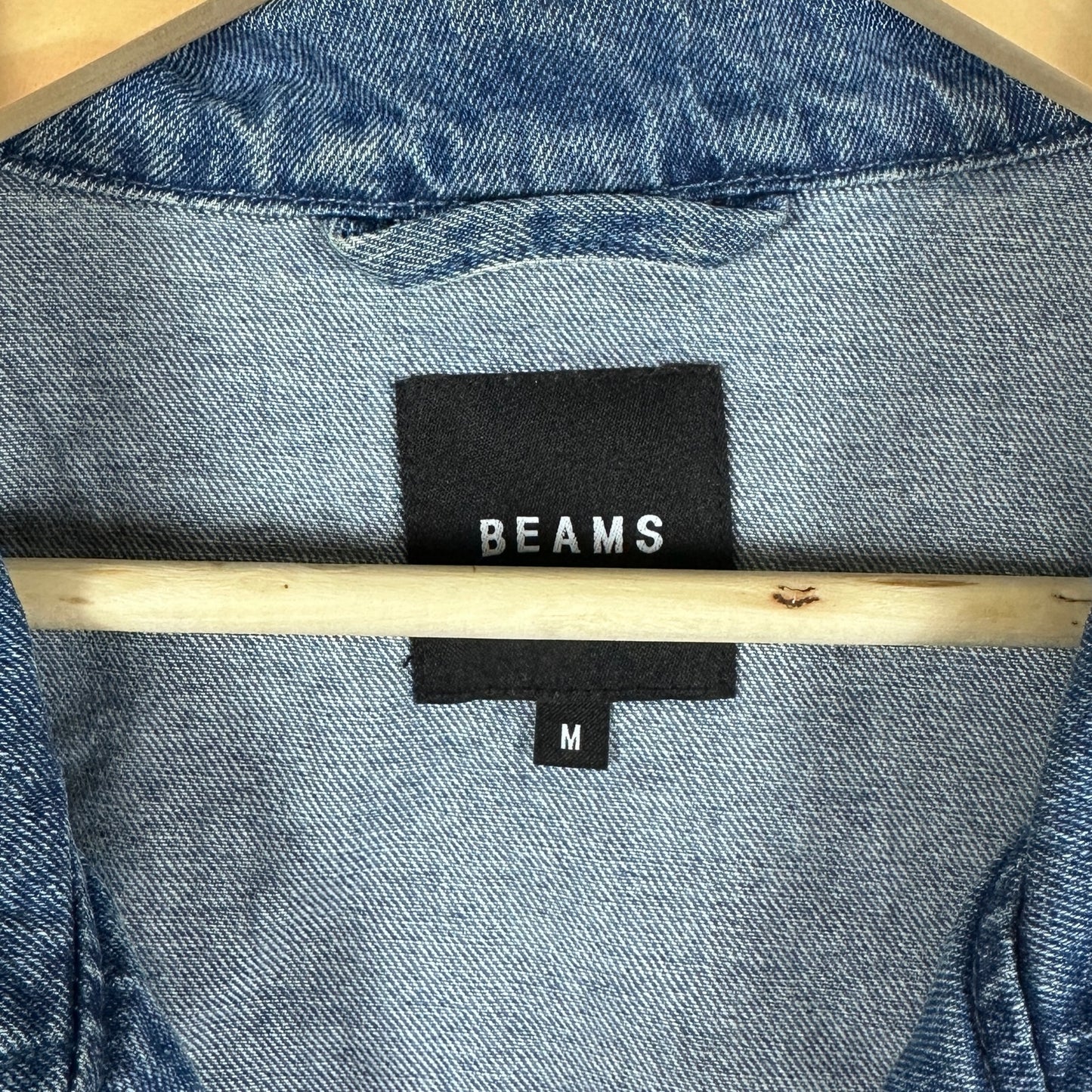 Beams Light Wash Moto Denim Jacket