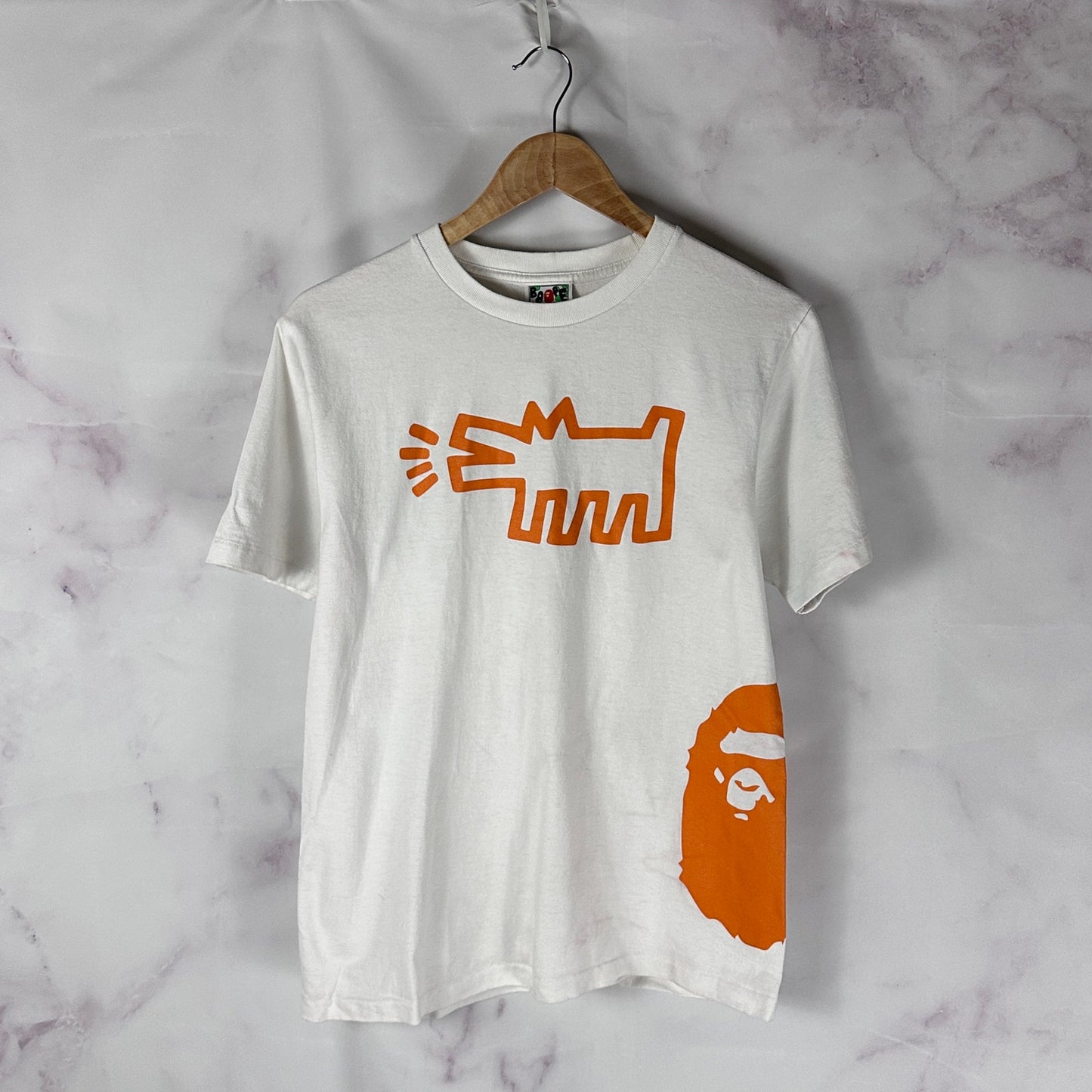 Bape x Keith Haring White/Orange Tee
