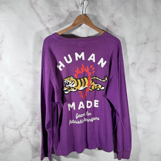 Human Made Purple Tiger Heart Longsleeve