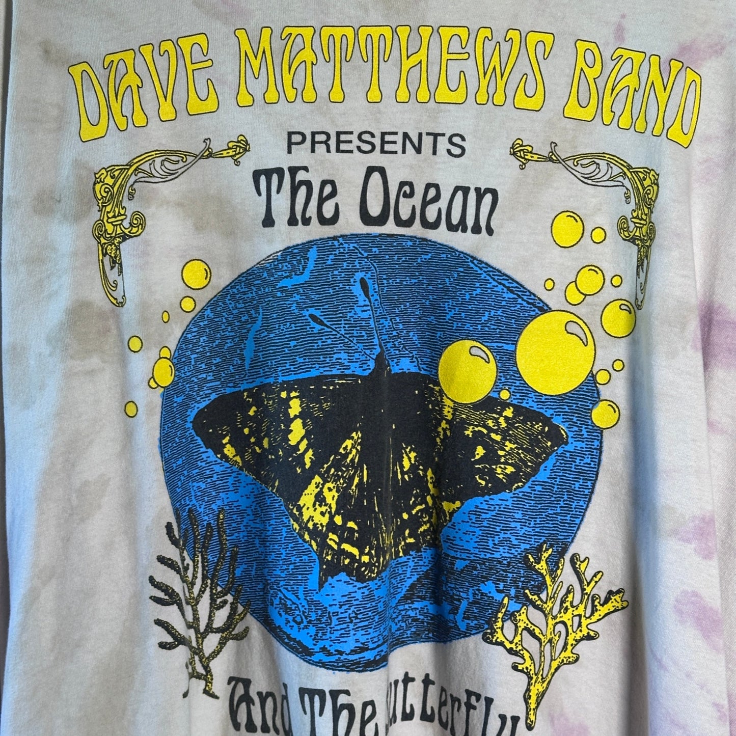 Online Ceramics Dave Matthews Band Tie Dye Ocean & Butterfly Tour Longsleeve