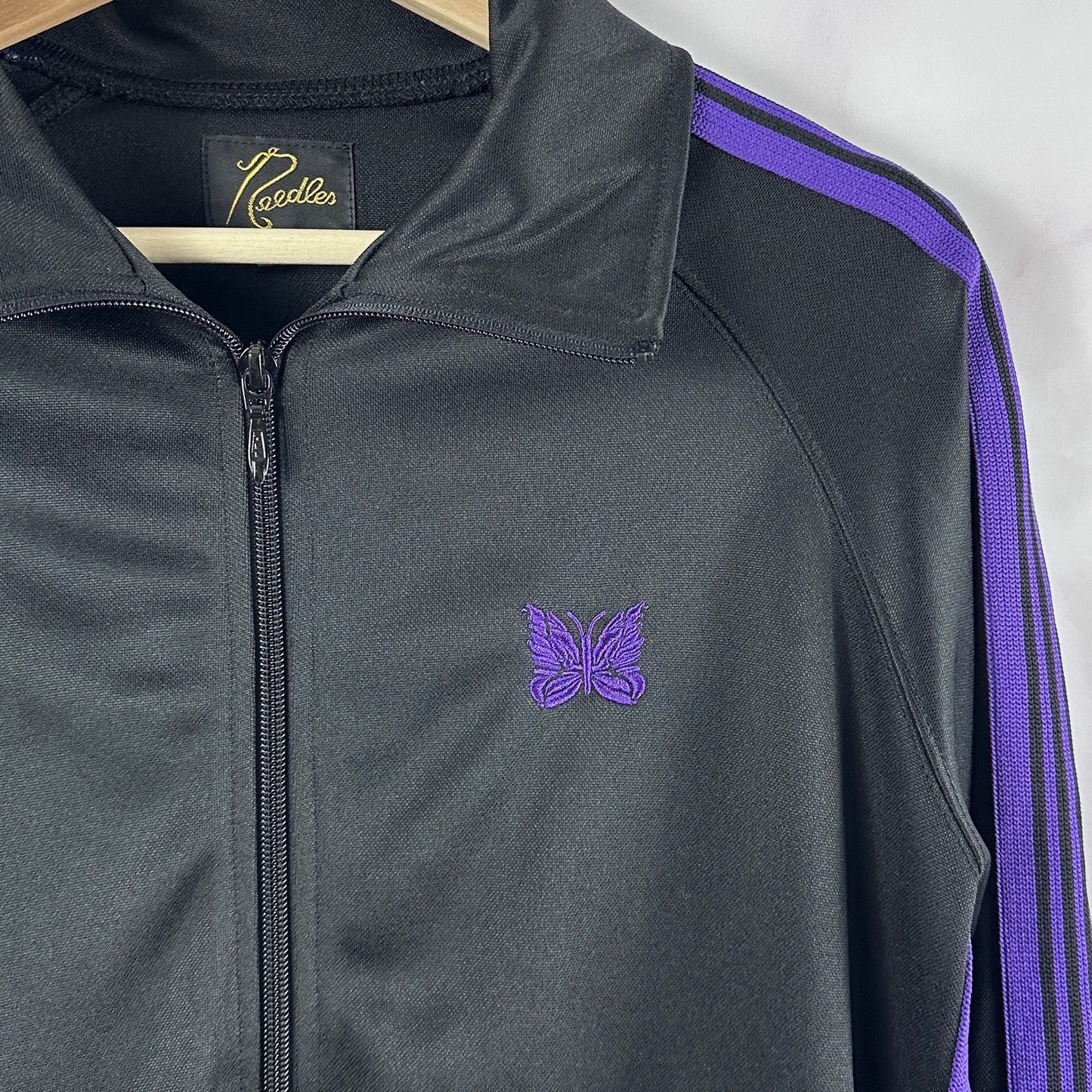Needles Black/Purple Zip-Up Track Jacket