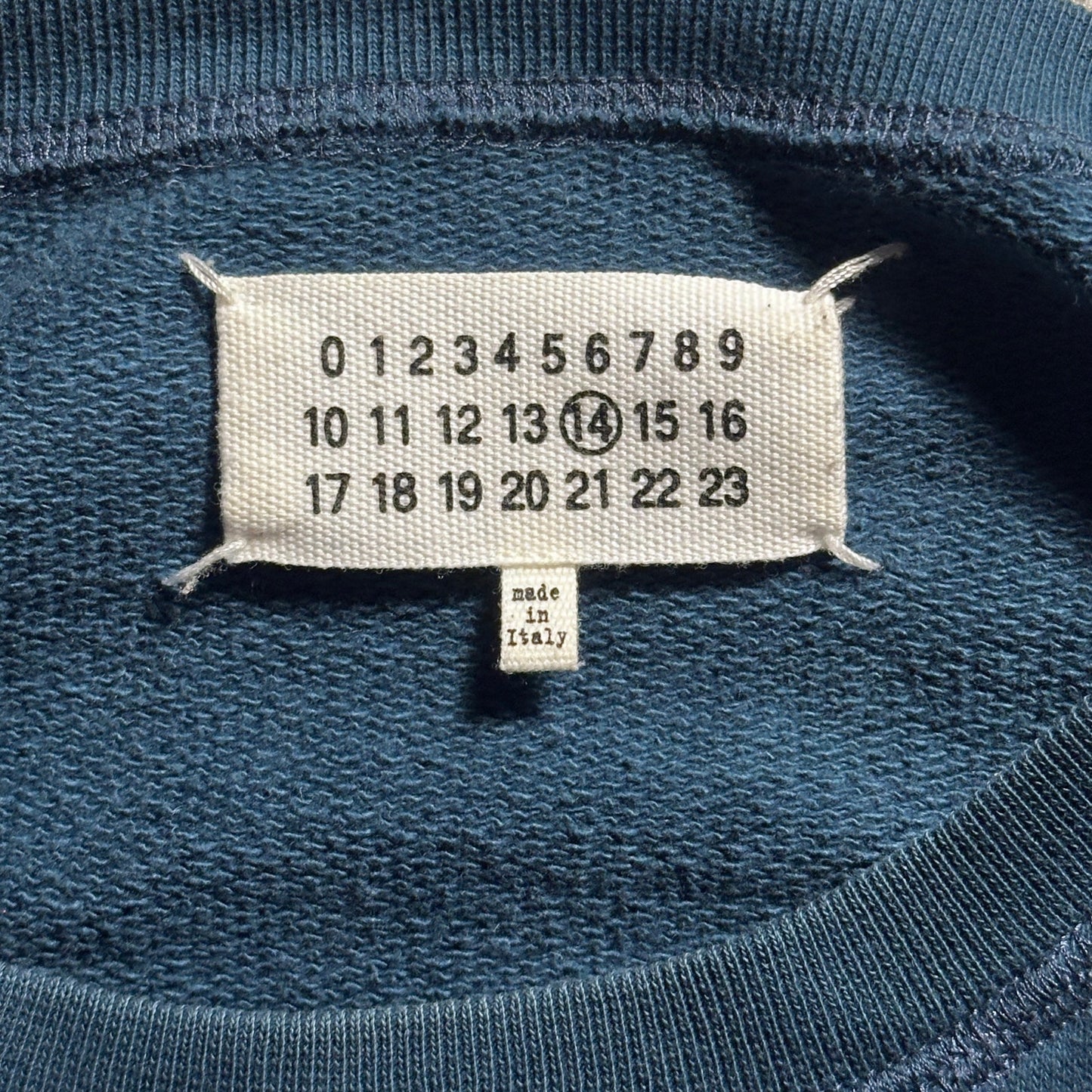 Maison Margiela Blue Elbow Patch Crewneck