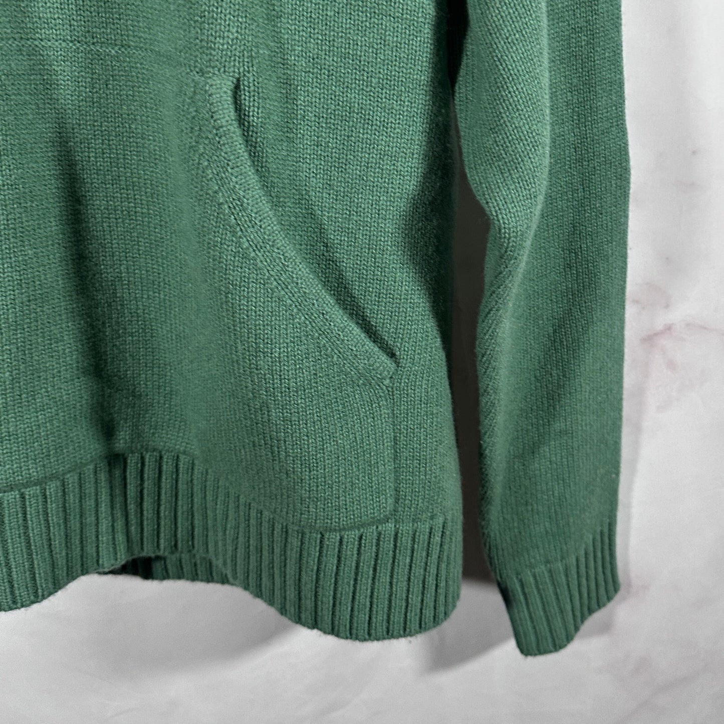 Hidden NY Green Cashmere Knit Hoodie