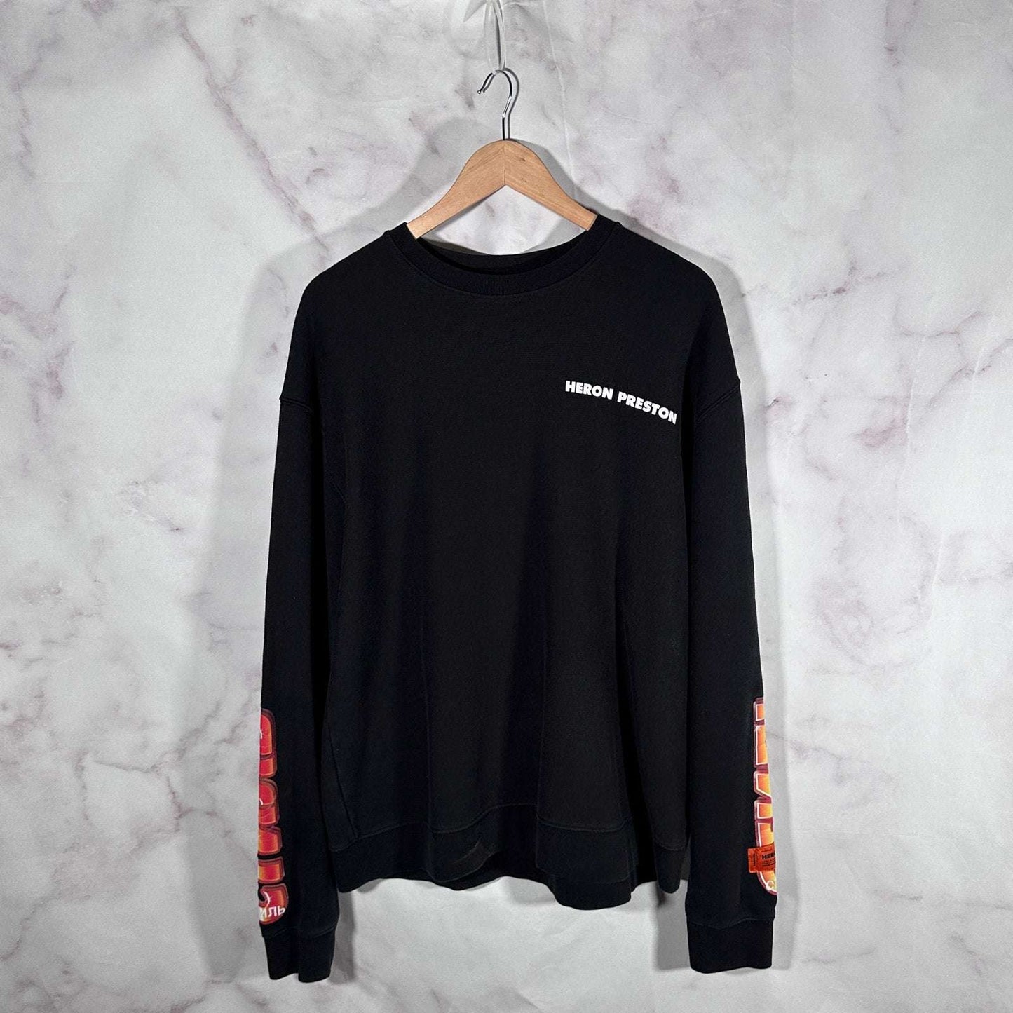 Heron Preston Black Text Crewneck