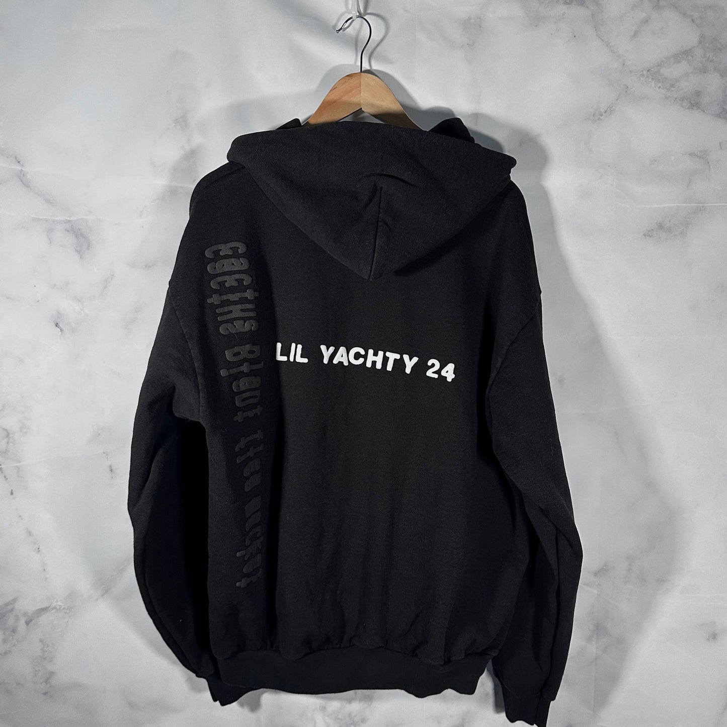 Cactus Plant Flea Market x Lil Yachty Coachella 2024 ‘Wock to Coachella’ Black Print Hoodie