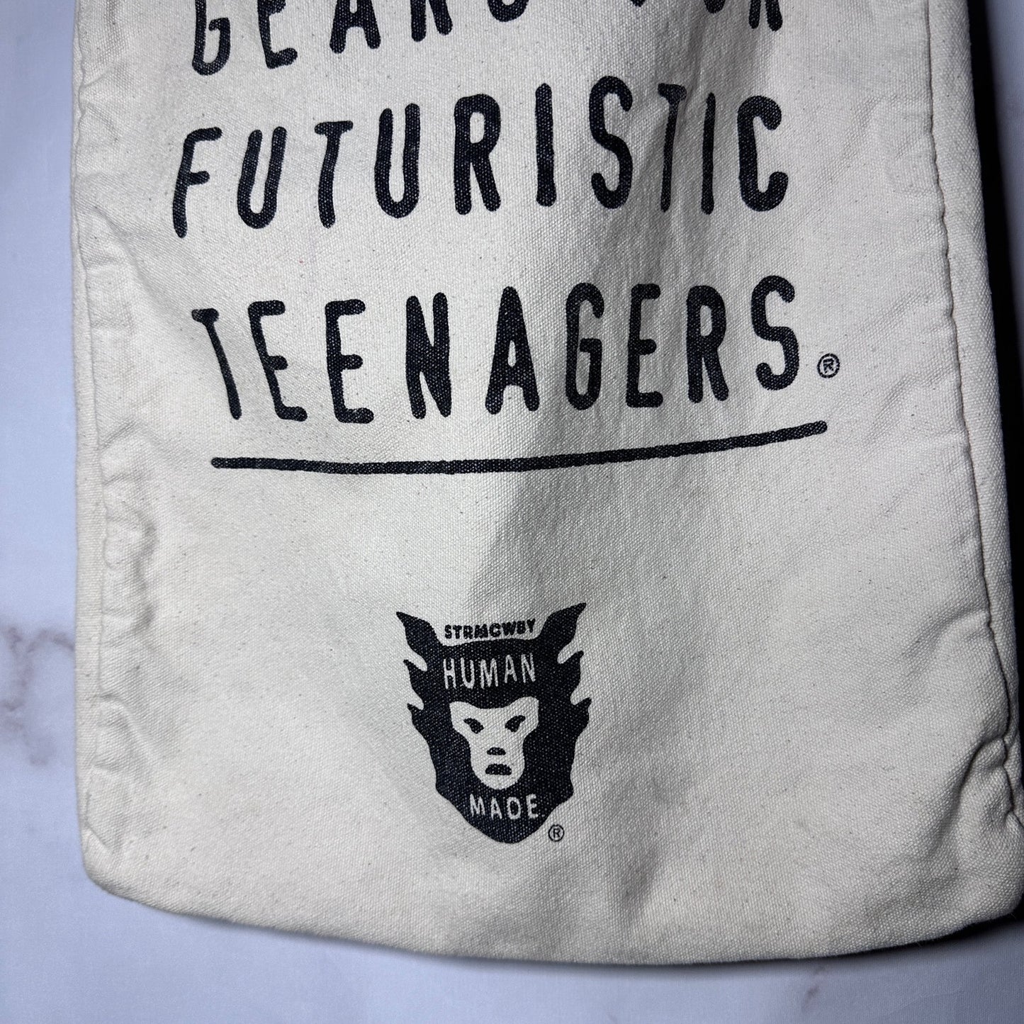 Human Made Cream Canvas Tote