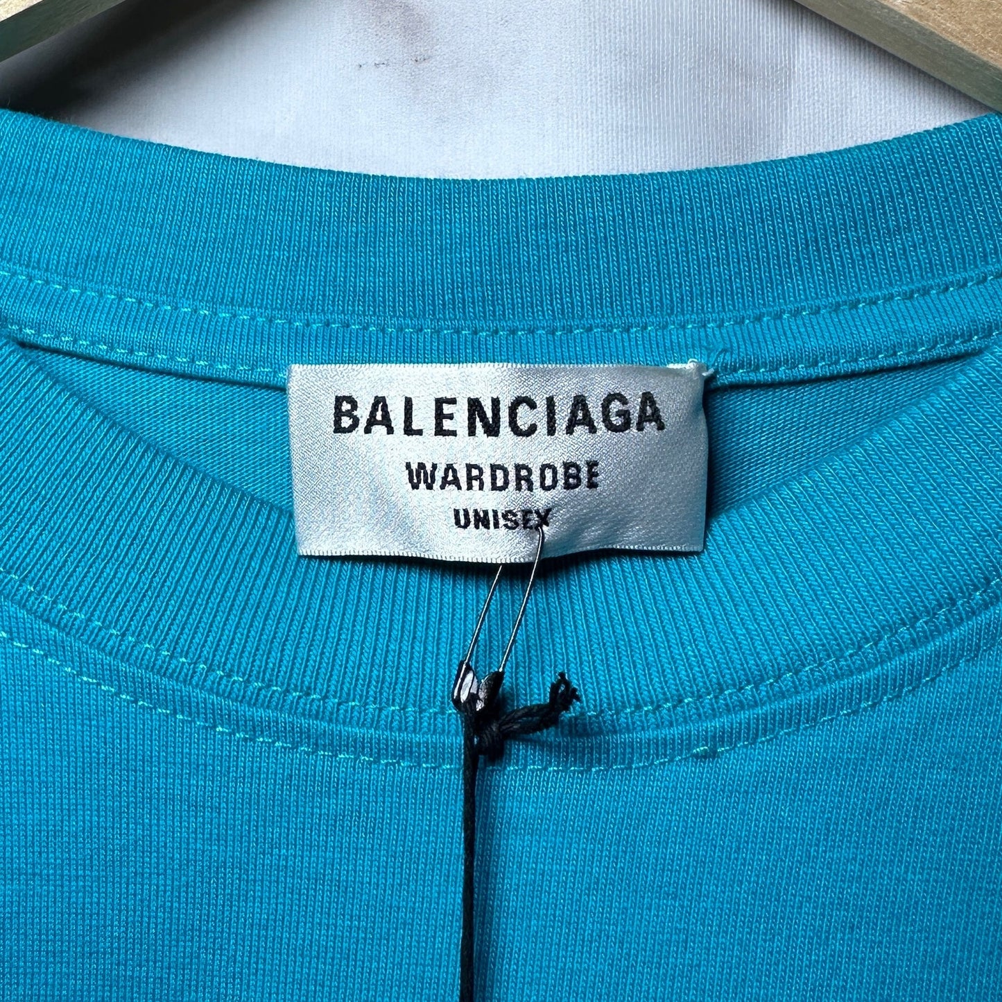 Balenciaga 1 of 1 YE24 Embroidered Blue Logo Tee