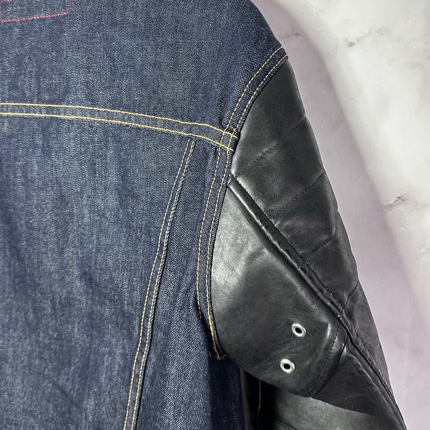 Comme des Garçons Junya Watanabe x Levi’s Leather Sleeve Denim Jacket