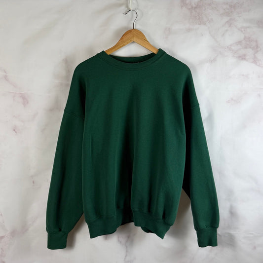 Vintage 90s Premium Green Crewneck Sweatshirt