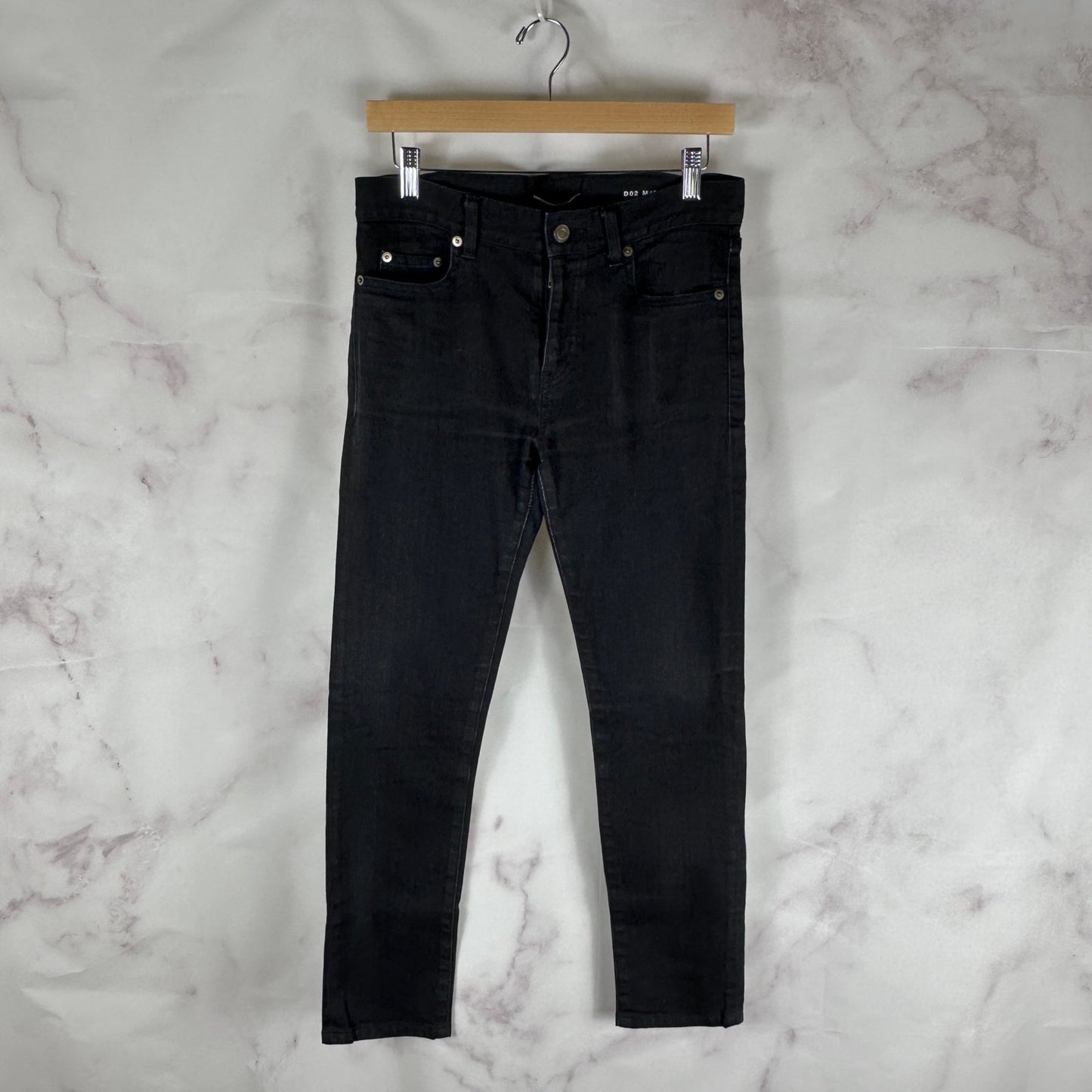 Saint Laurent Paris Hedi Slimane Black D02 Skinny Low Waist Denim