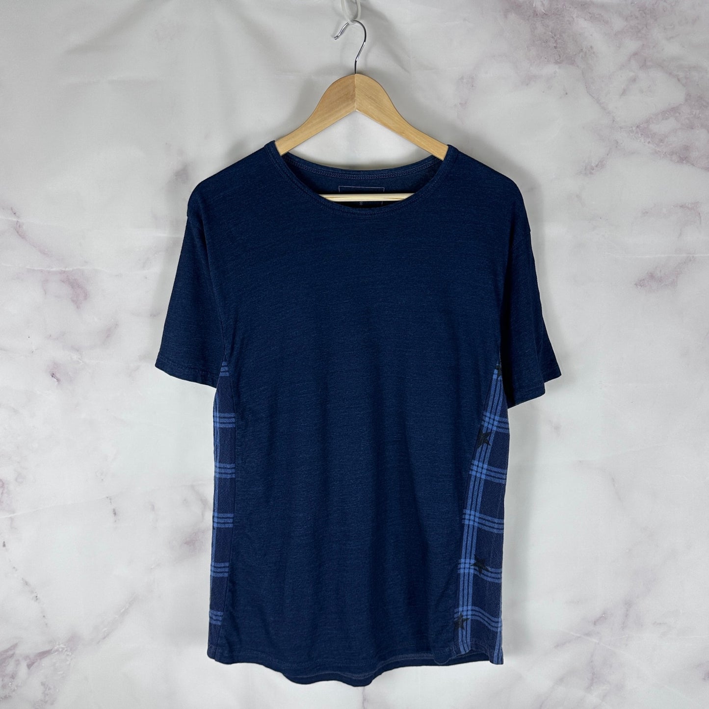 Sophnet Indigo Plaid Mix Tee