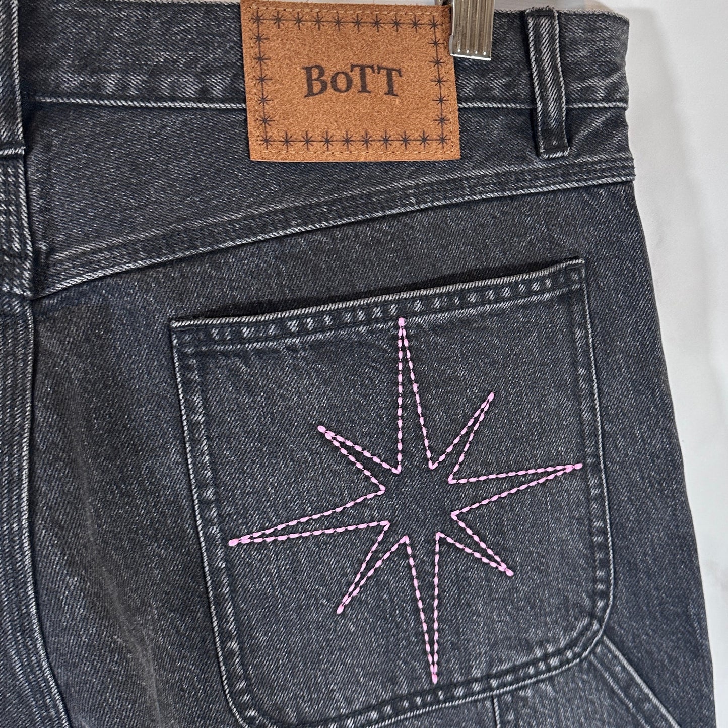 Birth of The Teenager Black Sparkle Denim Painter Shorts